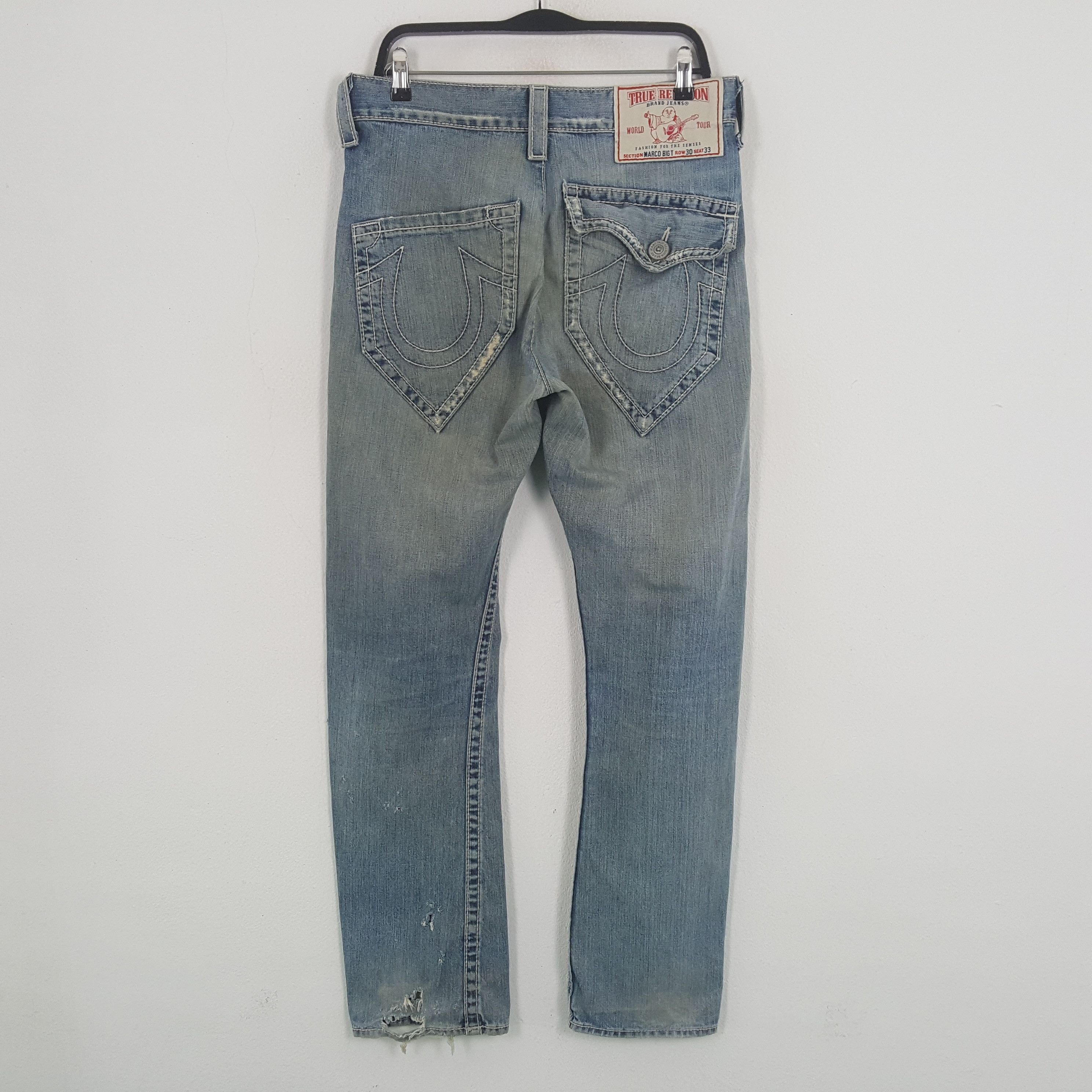 True Religion × Vintage True Religion Fashion Streetwear Style Distressed Jeans Size US 33 - 1 Thumbnail