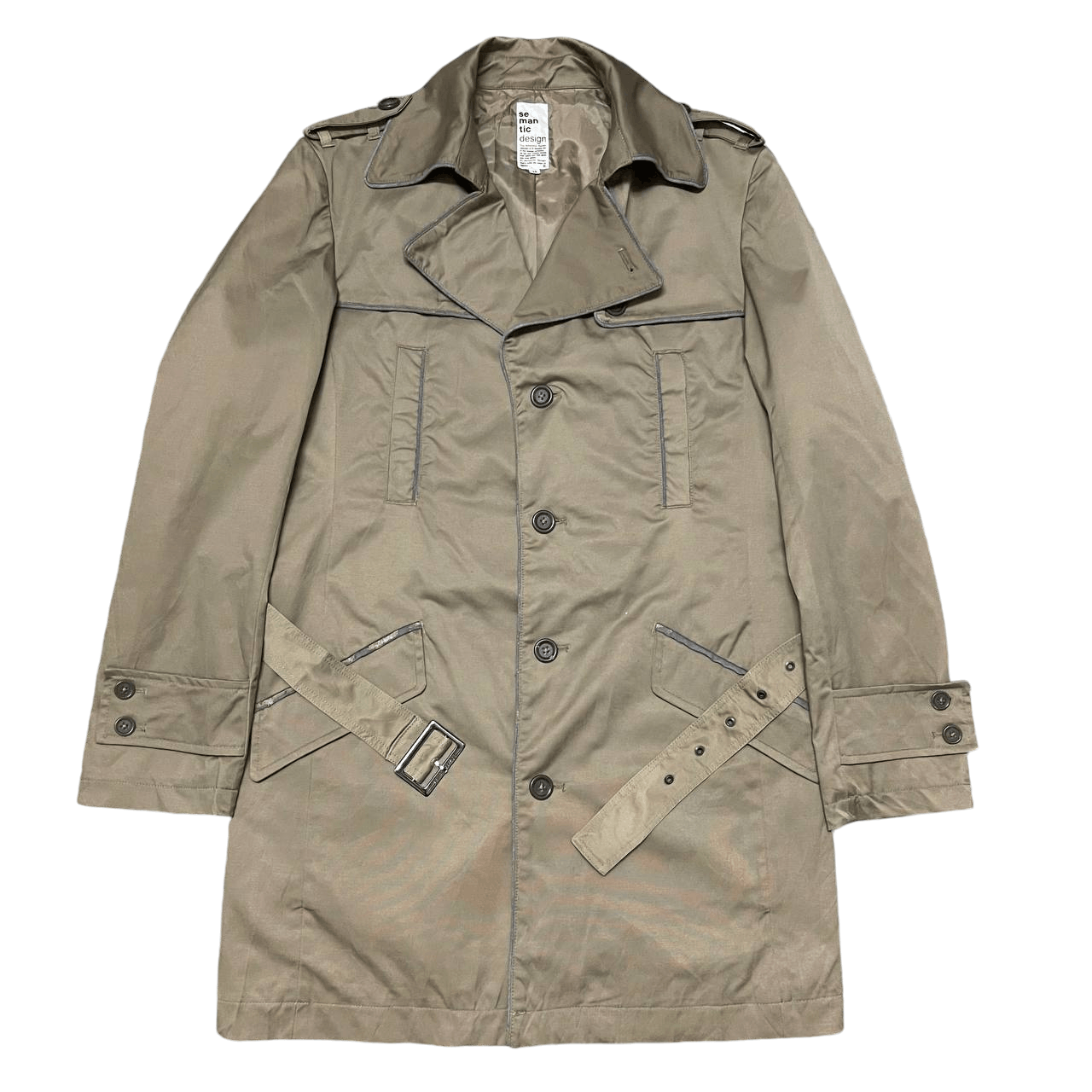 semanticdesign Vintage Semantic Design Trench Coat with Belt Size US L / EU 52-54 / 3 - 1 Thumbnail