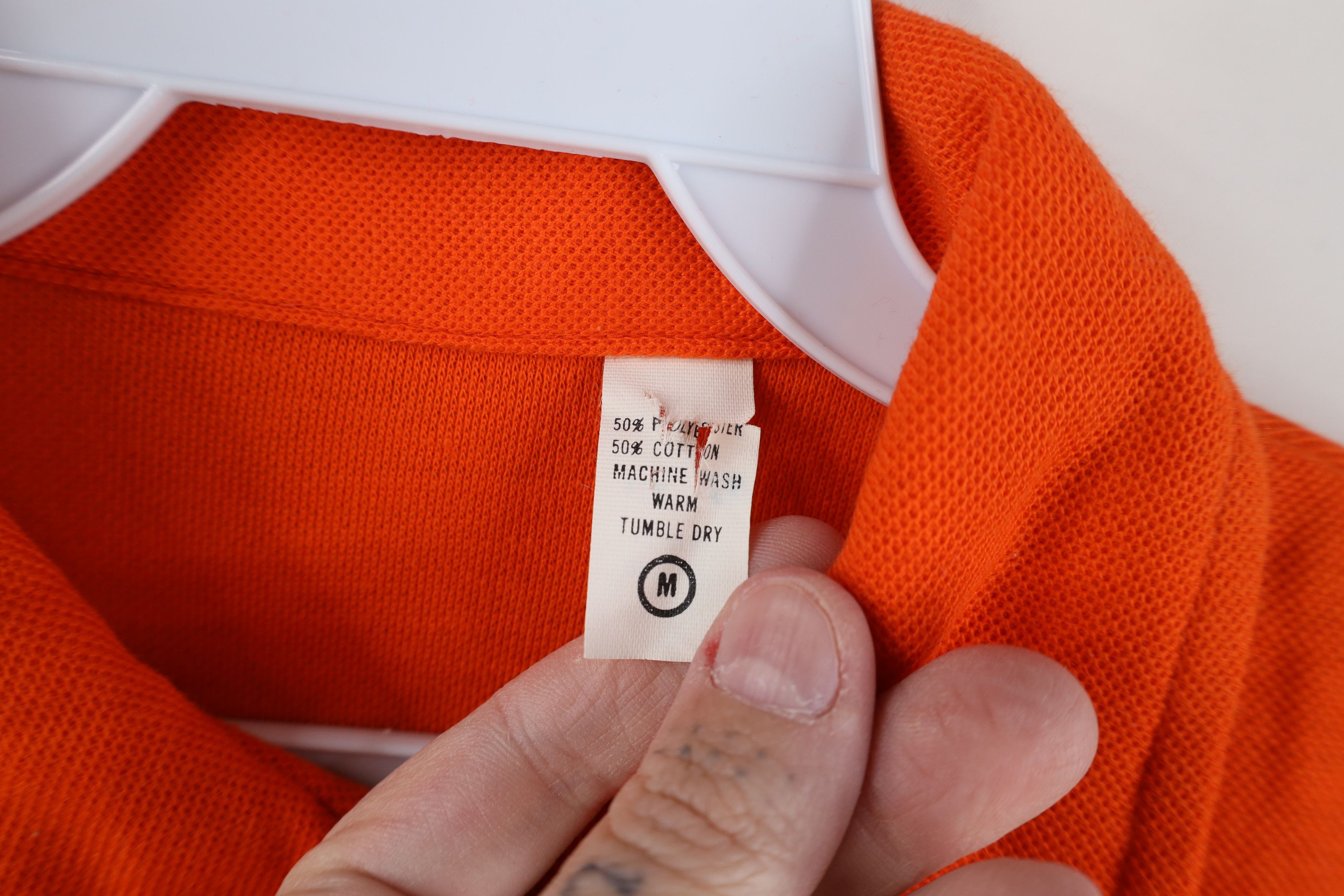 Vintage Vintage 70s Streetwear Blank Knit Golf Polo Shirt Orange USA Size US M / EU 48-50 / 2 - 4 Thumbnail