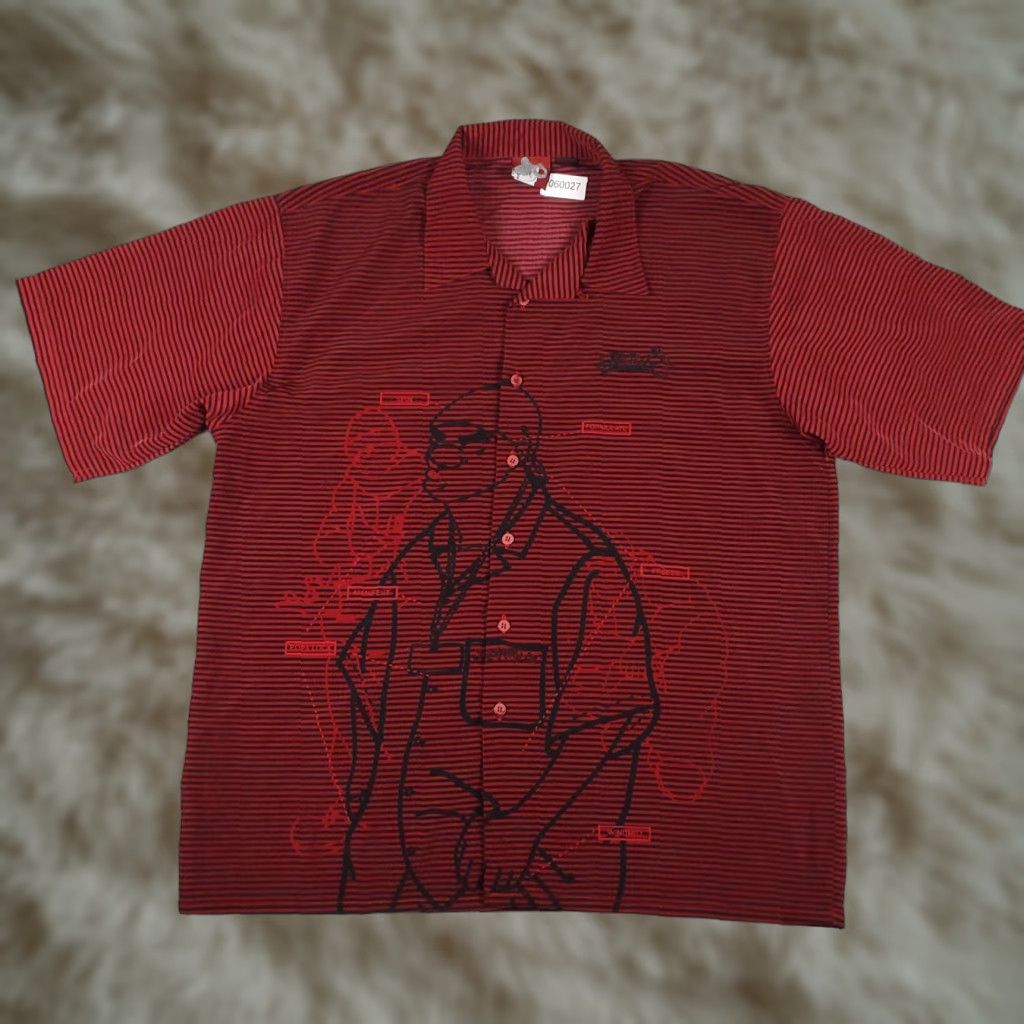 Southpole Southpole Shirt Mens 2XL Black Red Striped Button-Up Short Sleeve Casual Size US XXL / EU 58 / 5 - 1 Thumbnail