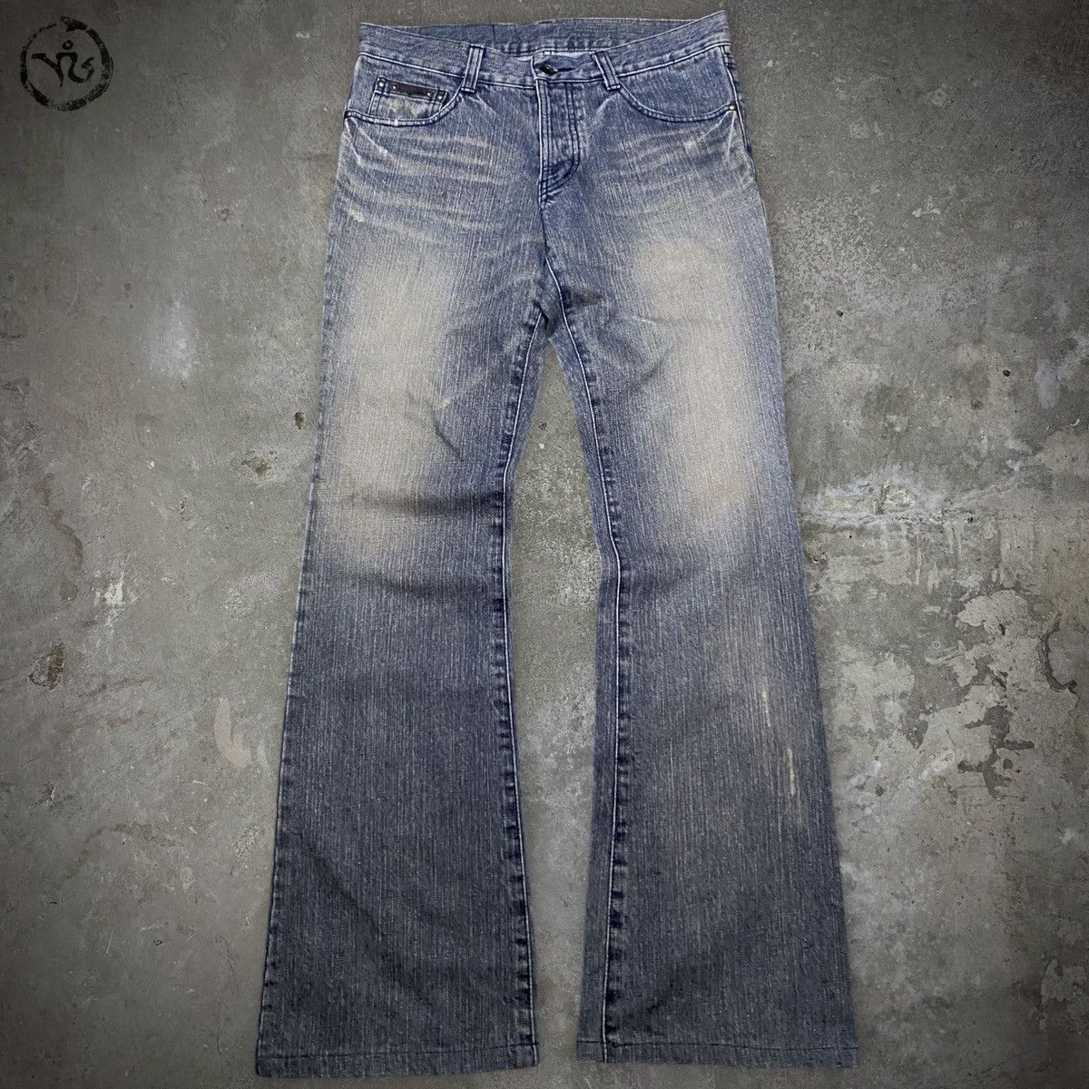 5351 POUR LES HOMMES Japanese Mudwash Snake Jeans Size US 33 - 1 Thumbnail