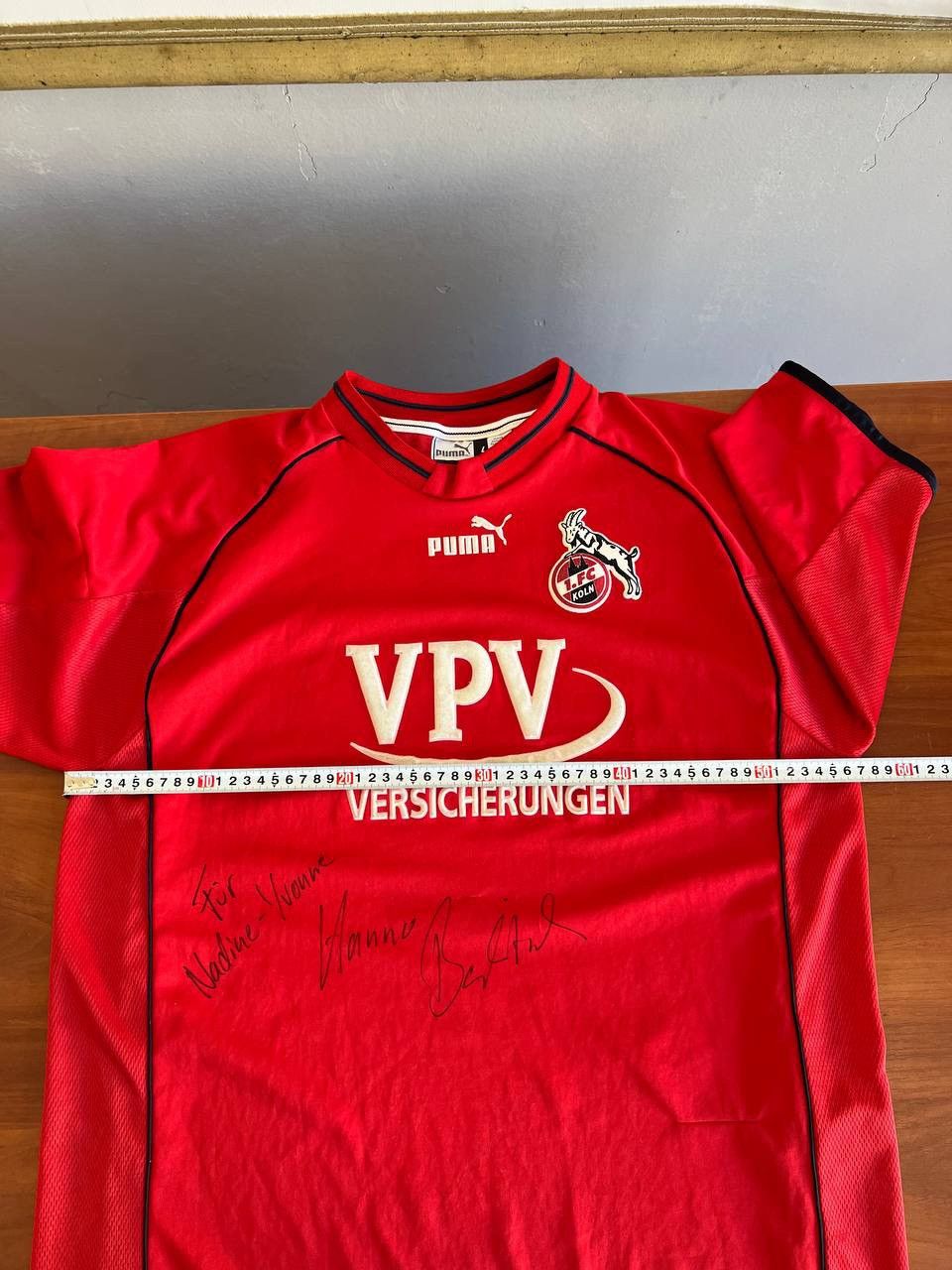 Vintage 2001 FC KÖLN #14 BALITSCH MATCH WORN SOCCER FOOTBALL JERSEY Size US L / EU 52-54 / 3 - 20 Thumbnail