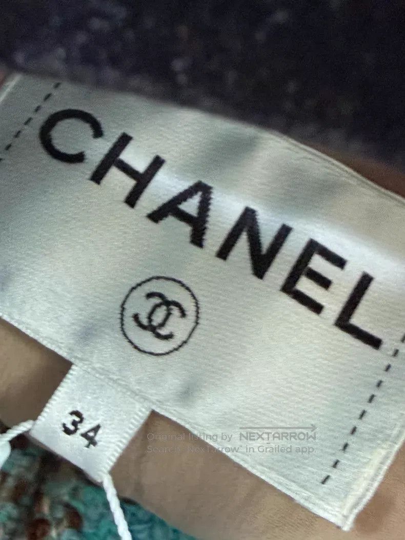 Chanel Chanel Brown plaid stand-up collar long coat Size XXS / US 00 / IT 34 - 5 Thumbnail