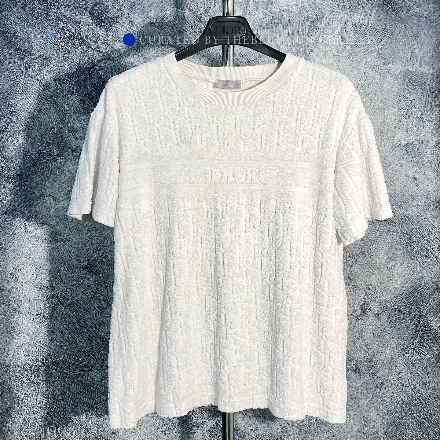 Dior White Oblique Terry T-Shirt in XXS Size US XXS / EU 40 - 1 Thumbnail