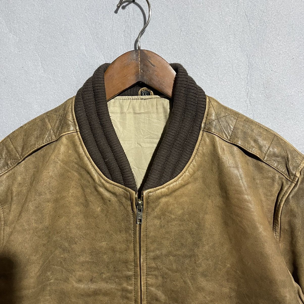 Leather Vintage Distressed Leather Bomber Jacket – Brown – Size L Size US L / EU 52-54 / 3 - 2 Thumbnail