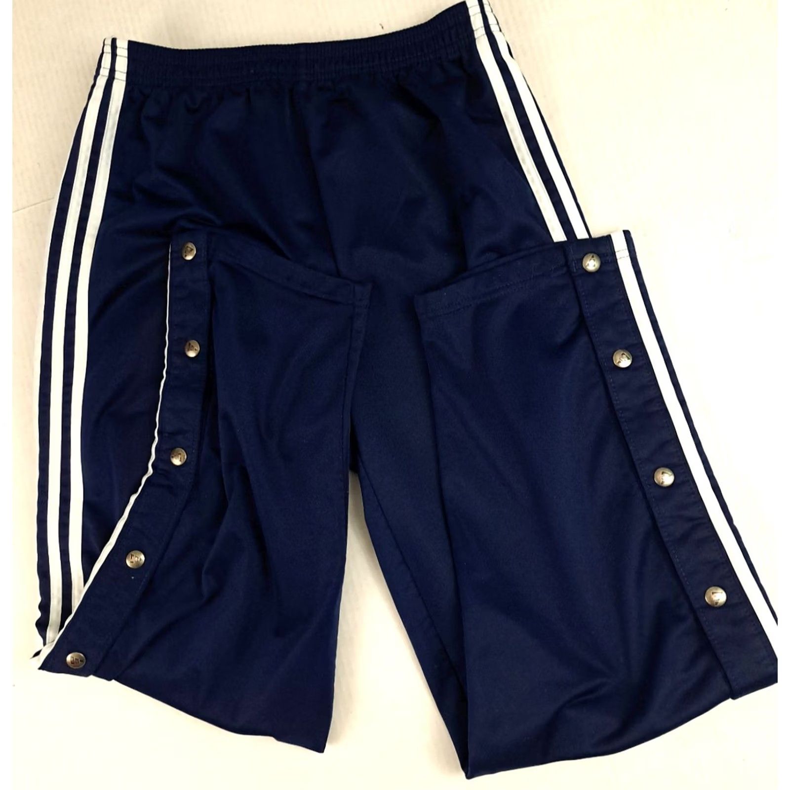 Adidas VINTAGE adidas Full Button Side Fleece 3 Stripe Track Pants USA Made Medium Size US 31 - 3 Thumbnail