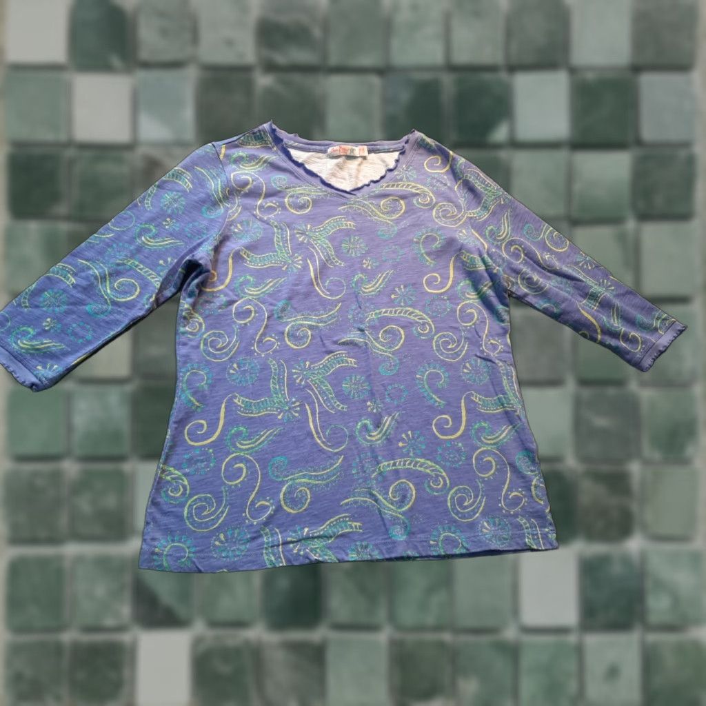 Vintage Sun Bay Shirt Womens Purple Top Small Petite S P M Short Sleeve Blouse Purple Womens Mens? Size M / US 6-8 / IT 42-44 - 1 Thumbnail