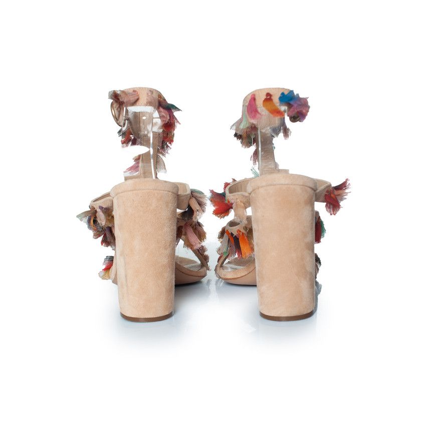 Chloe Chloe, Silk tassel Liz block heel sandals Size US 8.5 / IT 38.5 - 3 Thumbnail