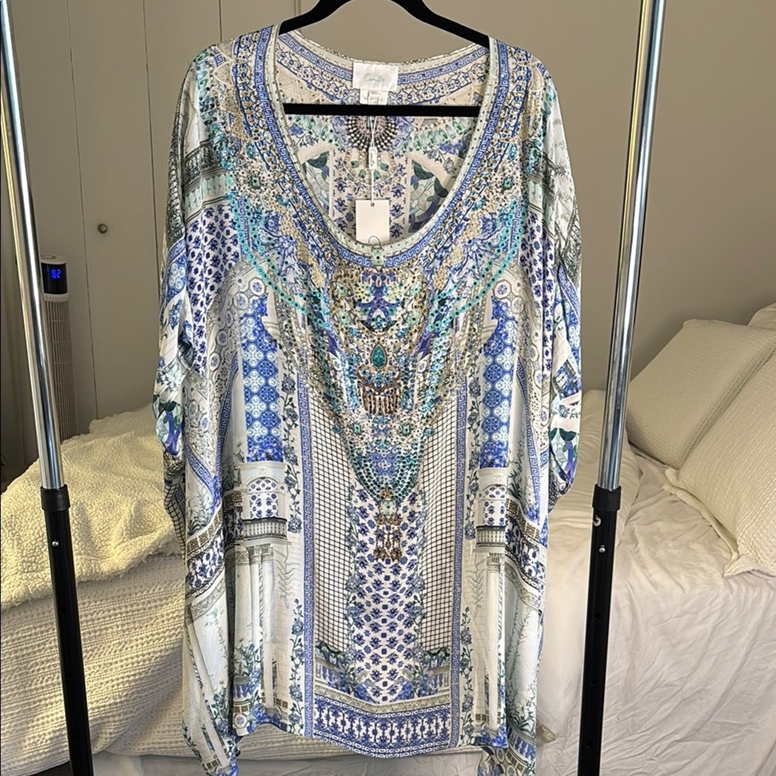 CAMILLA NWT Camilla Blue and White Patterned Dress One Size Size ONE SIZE - 2 Thumbnail