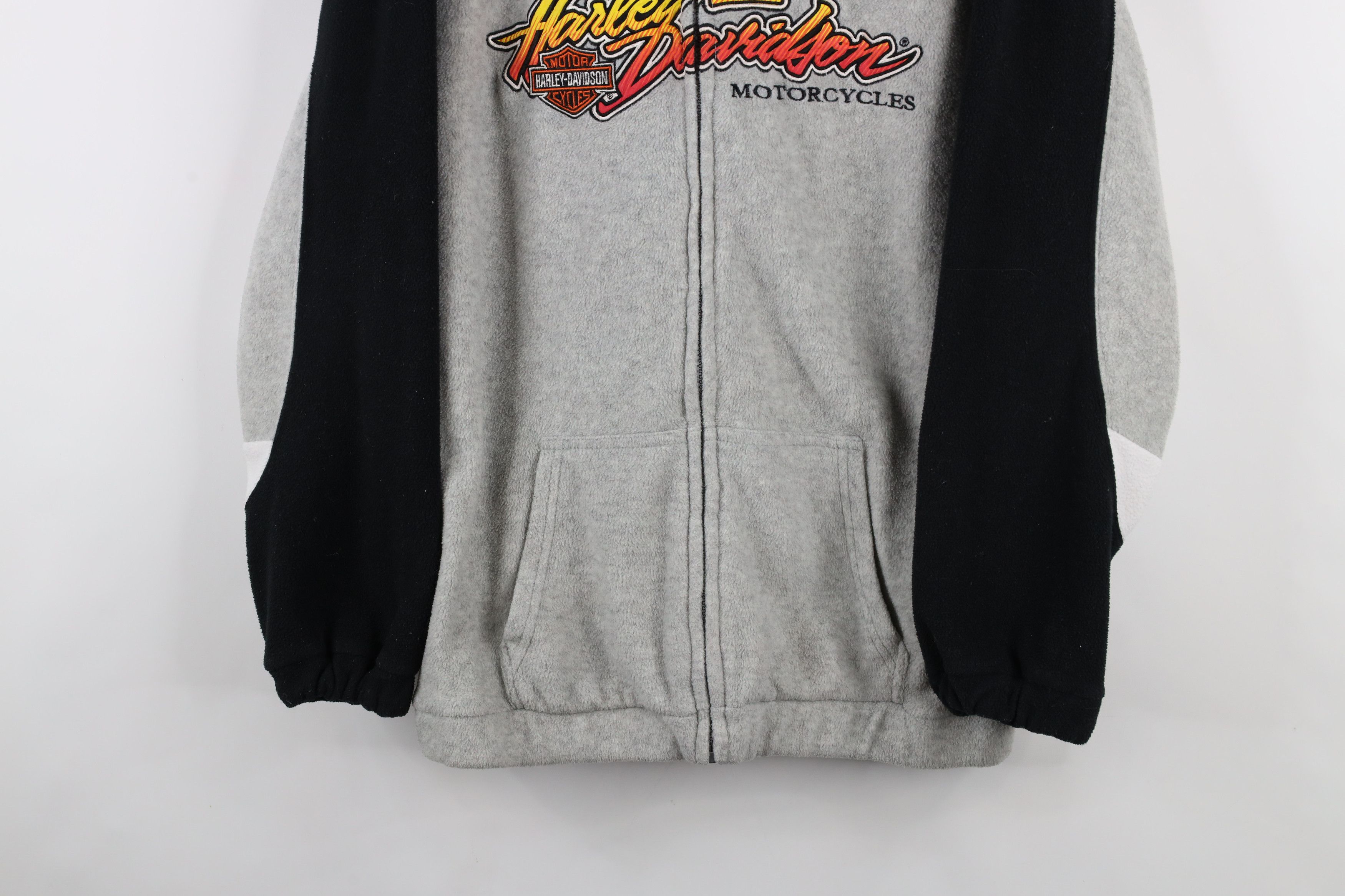 Harley Davidson × Vintage Vintage 90s Y2K Harley Davidson Full Zip Fleece Hoodie Size US S / EU 44-46 / 1 - 3 Thumbnail