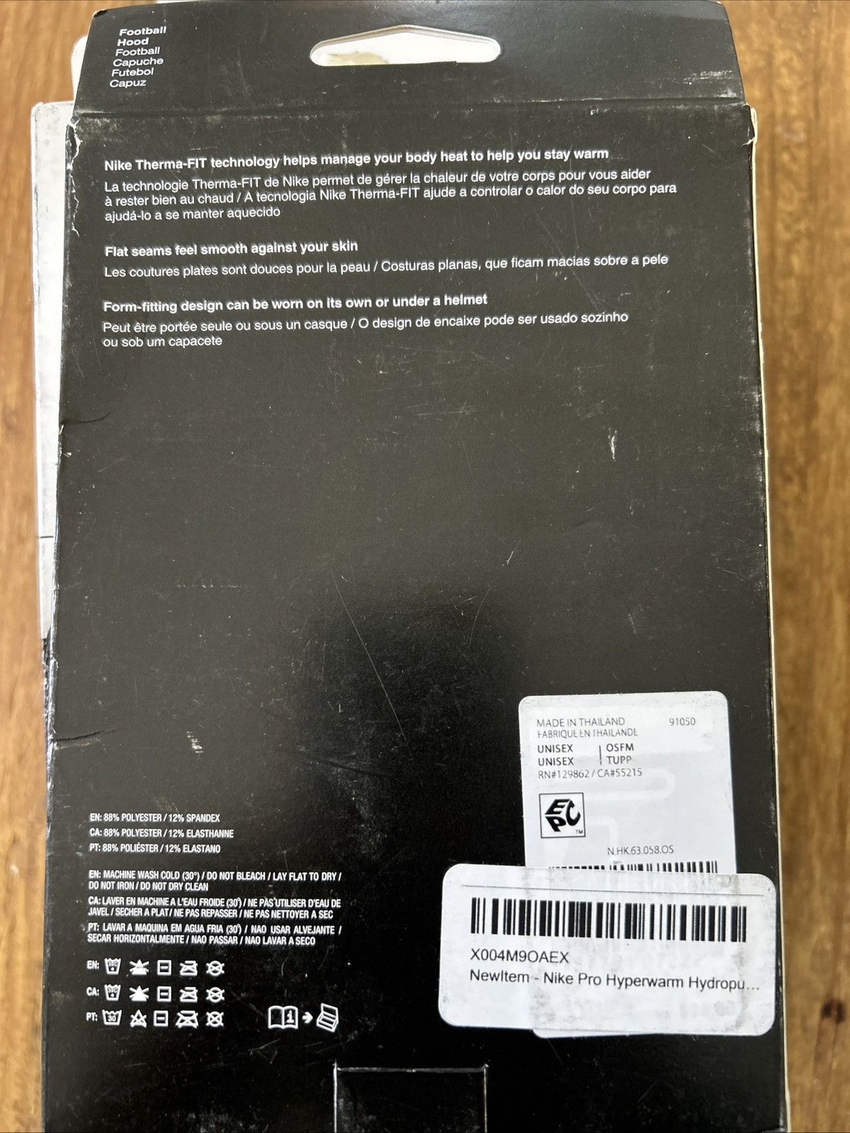 Nike Nike Pro Hyperwarm Hood Therma-FIT Form-Fitting Football Size ONE SIZE - 2 Thumbnail