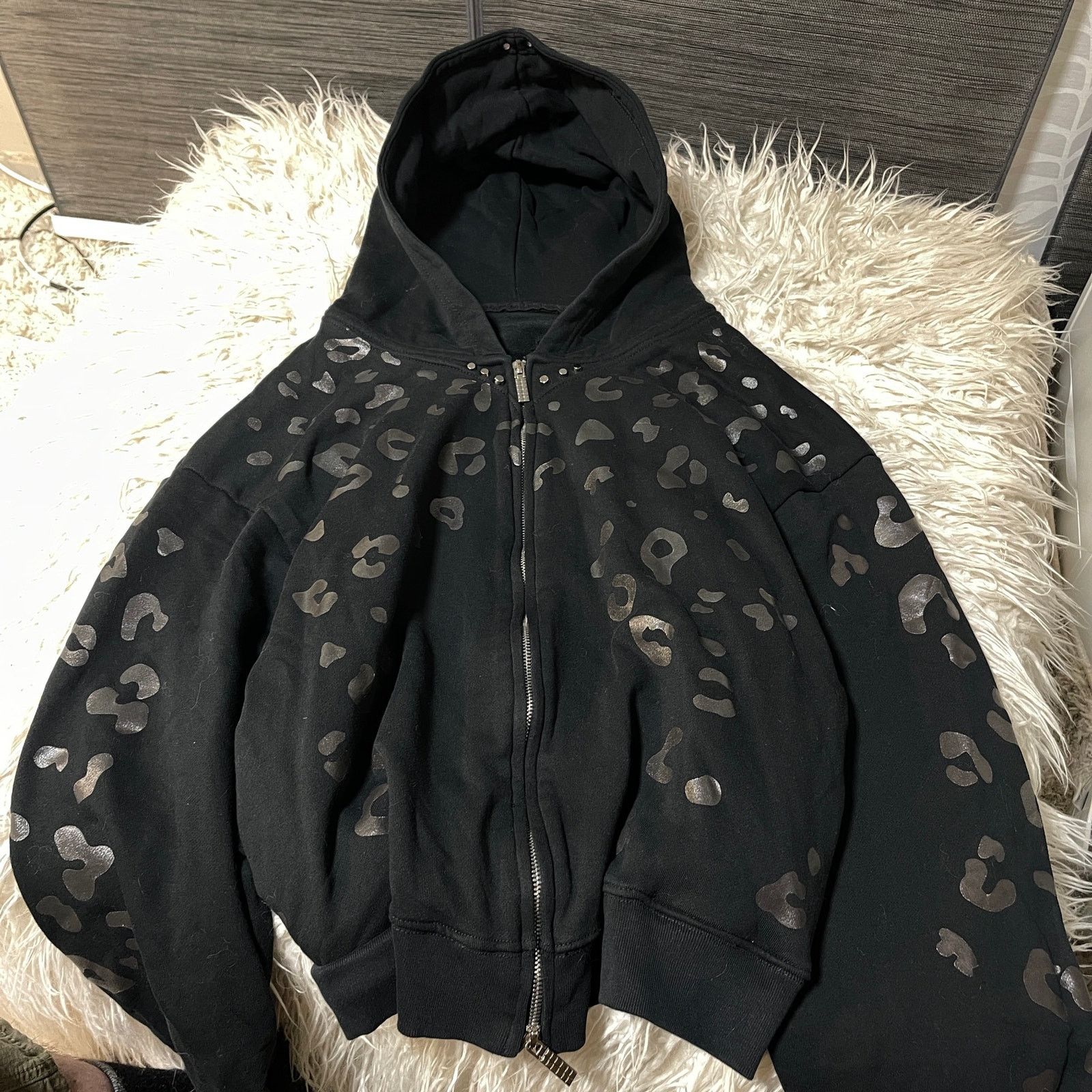 Japanese Brand Leopard Cheetah Print Zip Up Hoodie Jeremy Scott x Adidas Size US M / EU 48-50 / 2 - 4 Thumbnail