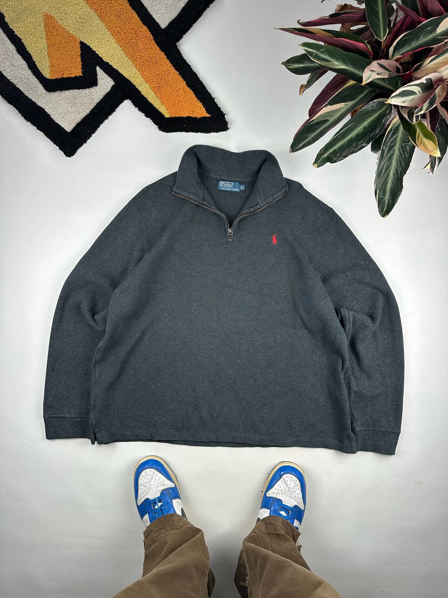 Polo Ralph Lauren Rare! 1/4 Zip Polo Ralph Lauren Sweater Vintage 90s Size US XL / EU 56 / 4 - 2 Thumbnail