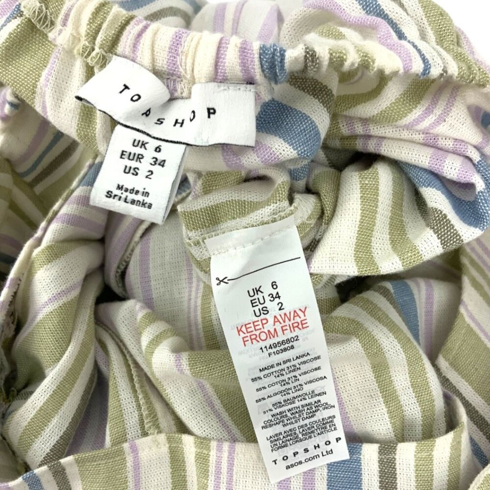 Topshop TopShop Stripe Linen Blend Romper Size 2 NWOT $65 MSRP Size 26" / US 2 / IT 38 - 3 Thumbnail