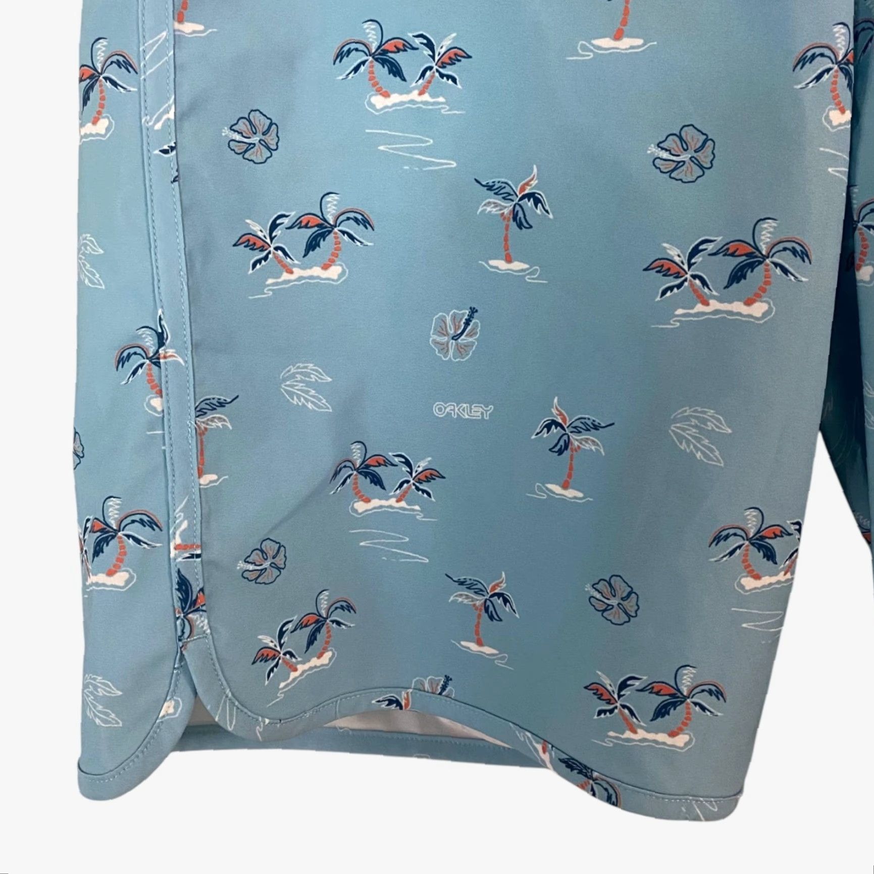 Oakley Oakley Board Shorts Mens 32 Blue Tropics Palm Tree Print 19" B1B RC - Tide Beach, Surf, Recreational - Back Pocket, Drawstring Size US 32 / EU 48 - 6 Thumbnail