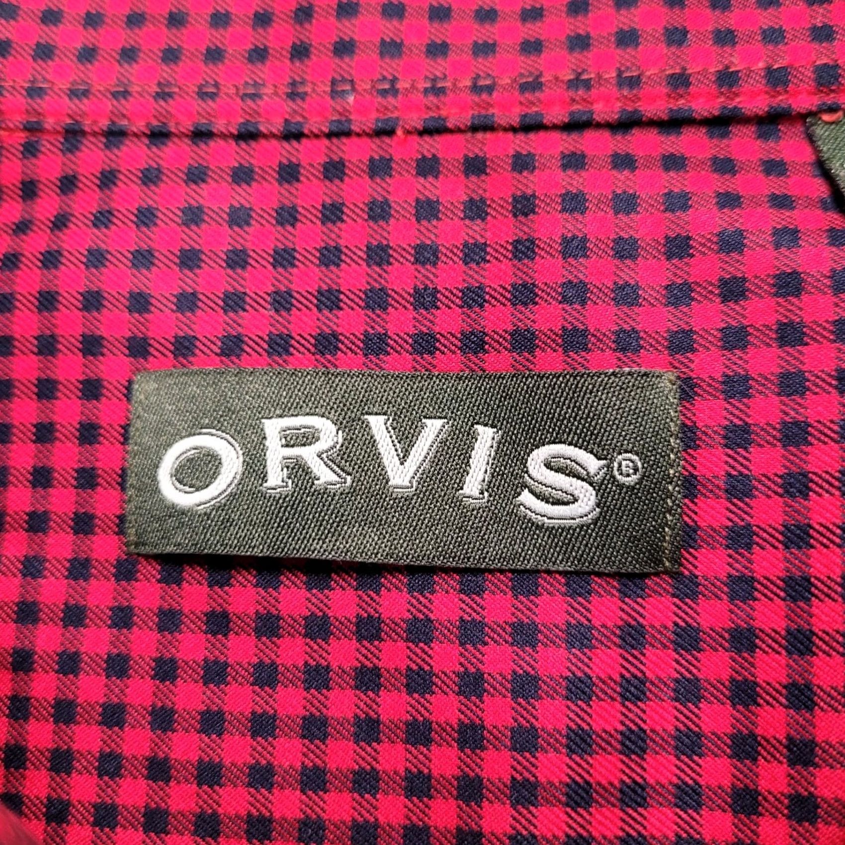 Orvis Orvis Red Black Gingham Check Wrinkle Free Button Down Shirt XL Mens Size US XL / EU 56 / 4 - 2 Thumbnail