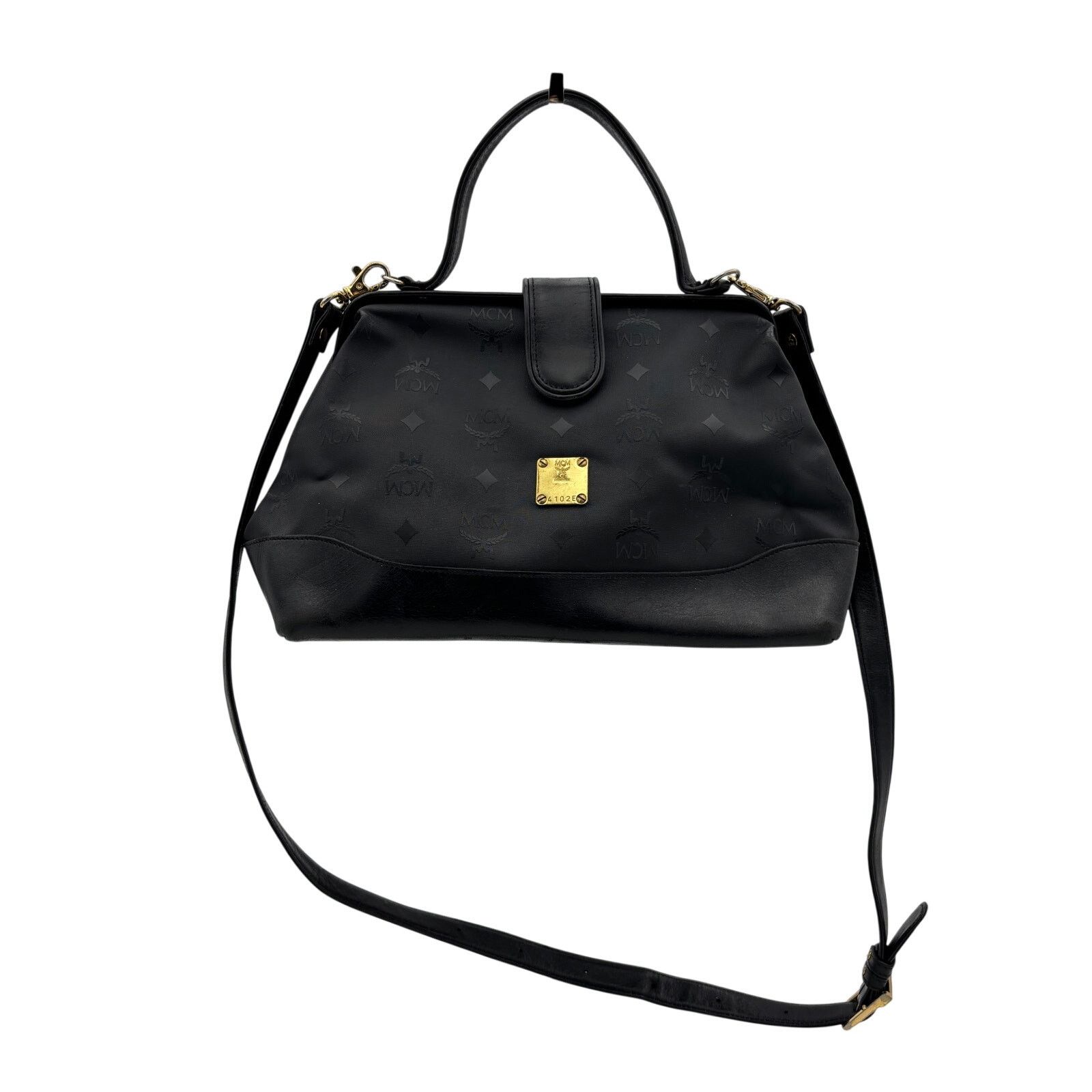 MCM × Vintage VTG 80s MCM Visetos Monogram Top Handle Shoulder Doctor Bag Size ONE SIZE - 1 Thumbnail