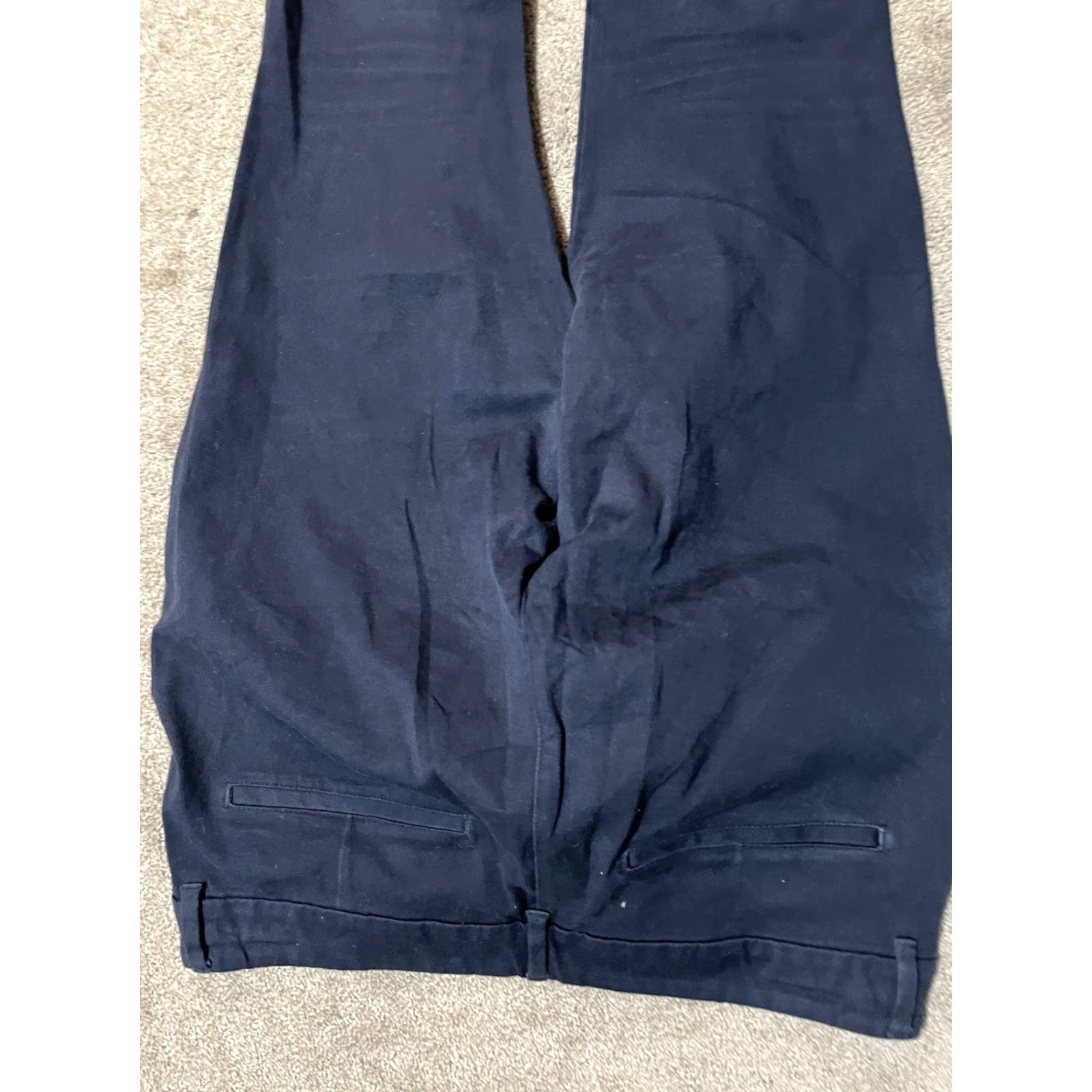 Old Navy Old Navy Pants Women Size 12 Navy Blue Pixie Crop Ankle Slim Pockets Mid Rise Cotton Blend Size 34" / US 12 / IT 48 - 4 Thumbnail