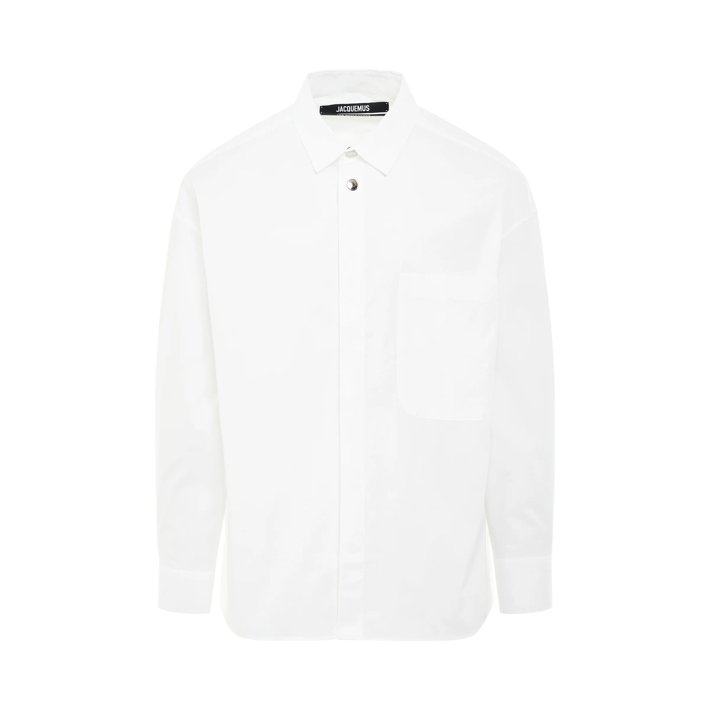 Jacquemus o1mris0824 Longue Shirt in White Size US L / EU 52-54 / 3 - 1 Thumbnail