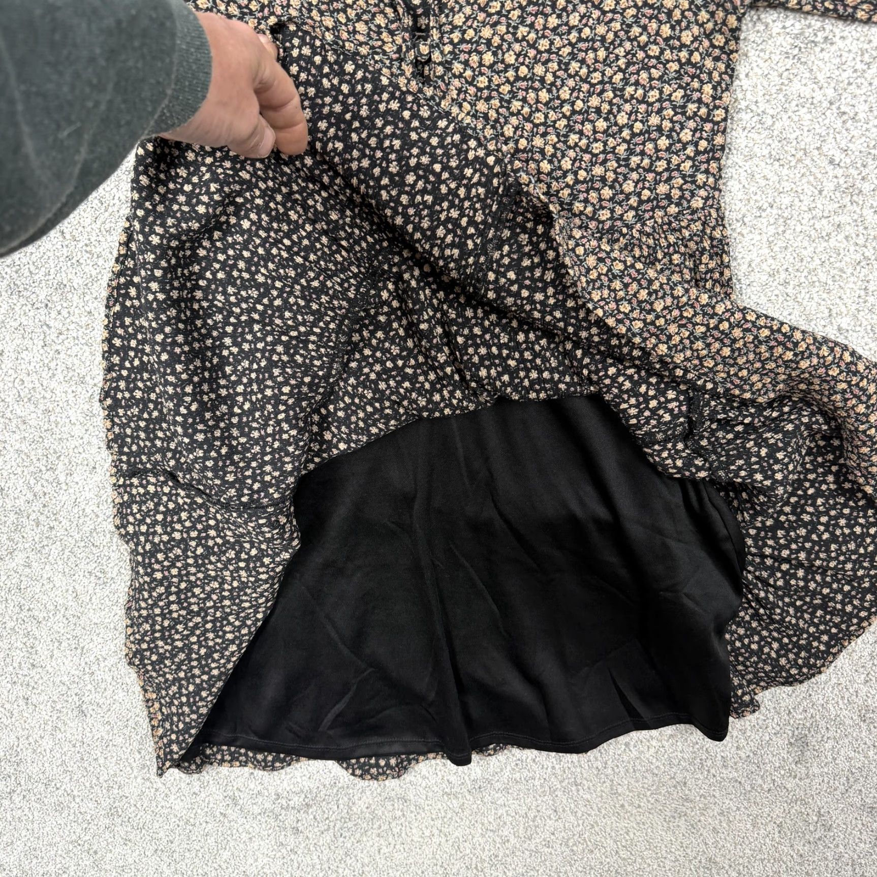 American Eagle Outfitters VINTAGE? No. American Eagle Dress XS Floral Ruffle Lined Boho Cottagecore Coquette Grunge Size XS / US 0-2 / IT 36-38 - 5 Thumbnail