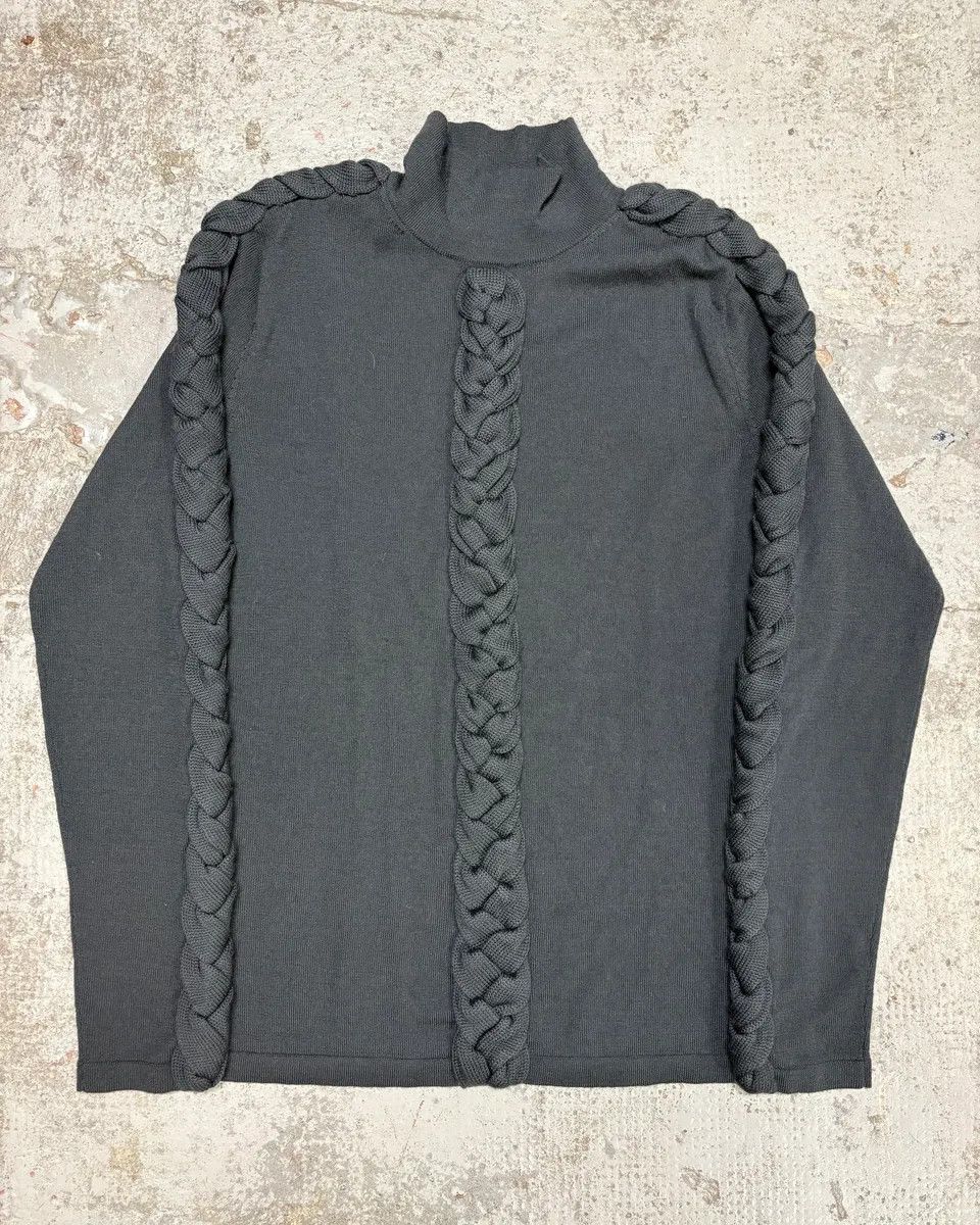Jean Paul Gaultier 2000s Jean Paul Gaultier Woven Rope Turtleneck Sweater Size US S / EU 44-46 / 1 - 1 Thumbnail