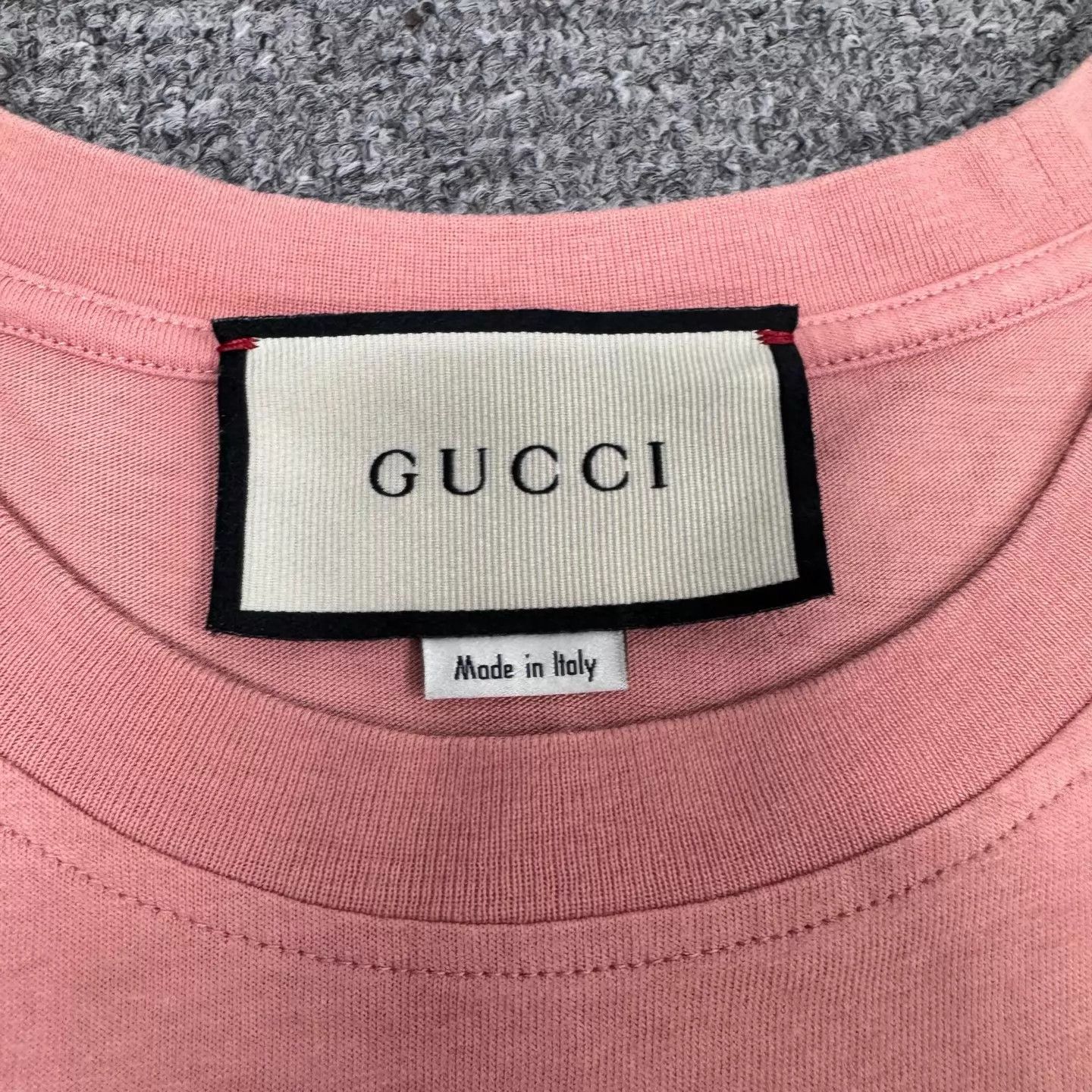 Gucci Gucci Pink Lamb Emblem Crew SS Tee M 99N Size M / US 6-8 / IT 42-44 - 5 Thumbnail