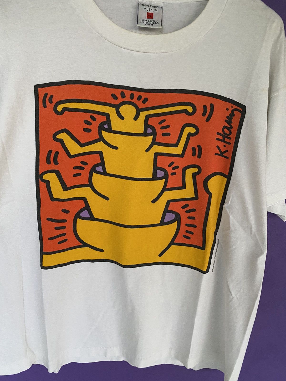 Keith Haring Vintage 1993 Keith Haring stacking up art tee Size US XL / EU 56 / 4 - 3 Thumbnail