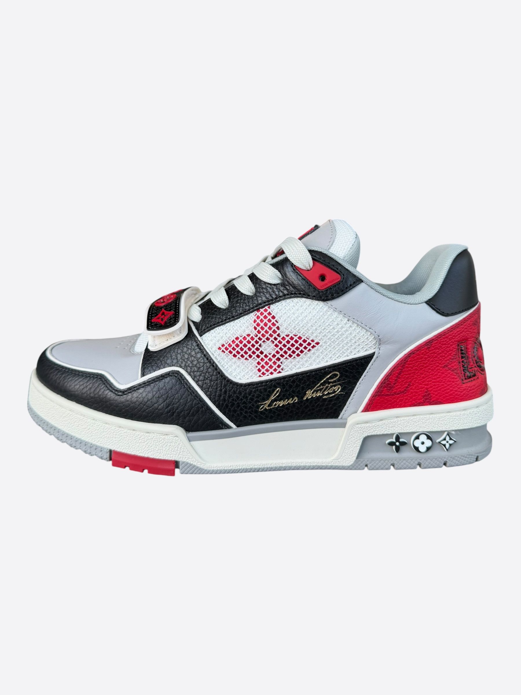 Louis Vuitton Louis Vuitton Black & Red Mesh Trainer Size US 7.5 / EU 40-41 - 3 Thumbnail