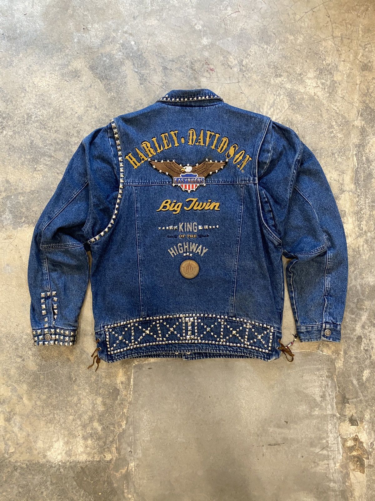 Harley Davidson Vintage Harley Davidson Denim Jacket Size US M / EU 48-50 / 2 - 2 Thumbnail