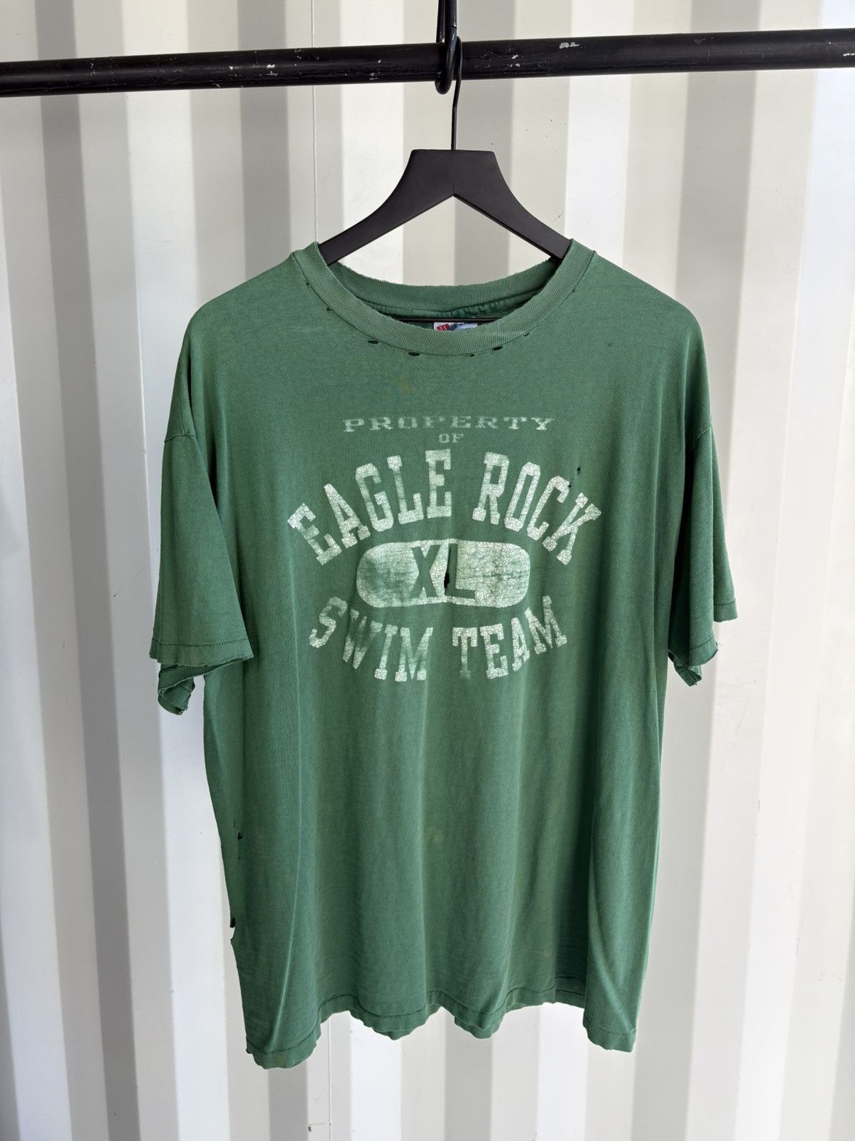 Vintage Thrashed Polo Eagle Rock Faded Distressed Shirt GRUNGE Band Size US XL / EU 56 / 4 - 1 Thumbnail