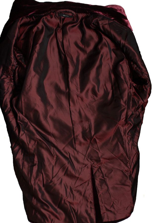 Tom Ford Tom Ford, Velvet shelton blazer in burgundy Size 50R - 8 Thumbnail