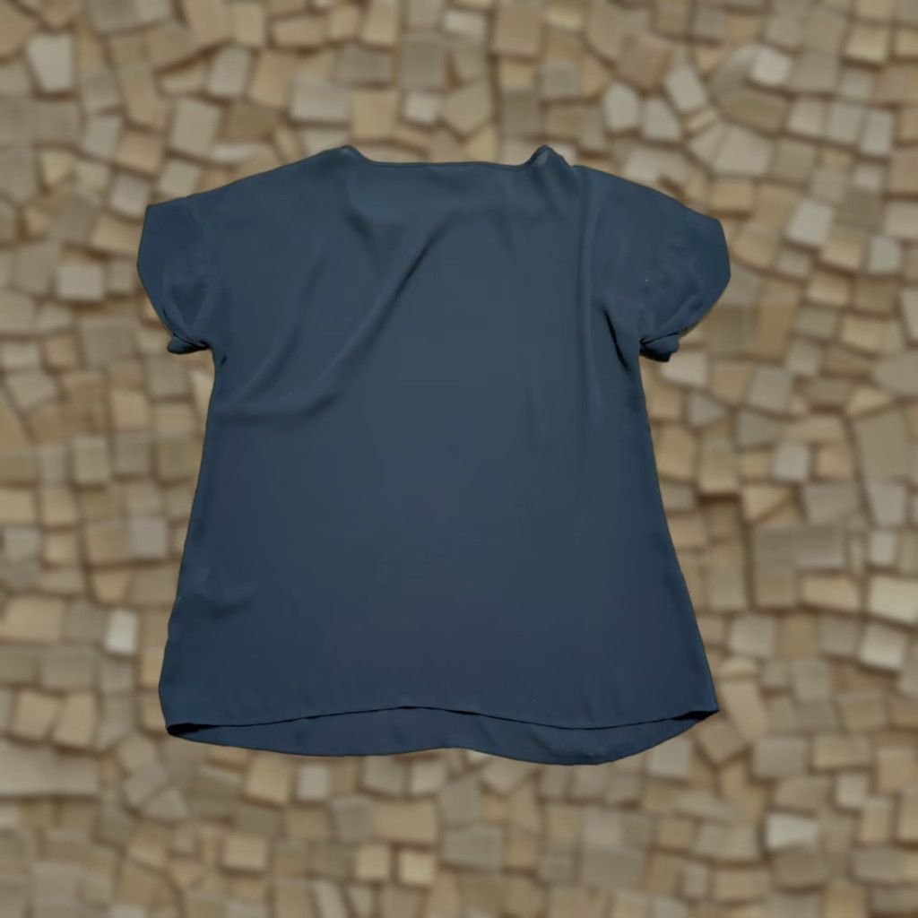 Banana Republic Banana Republic Blouse Women's XS Black Short Sleeve Casual Modern Classic Lightweight Size XS / US 0-2 / IT 36-38 - 1 Thumbnail