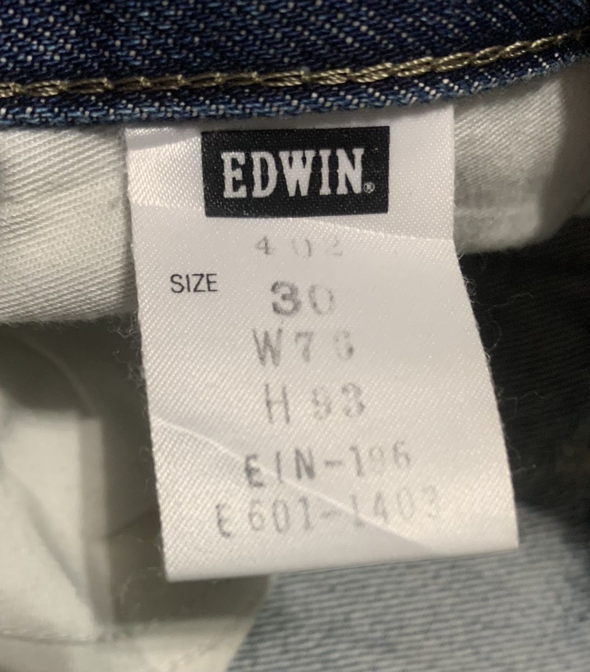 Edwin Vintage Edwin 402 Faded Blue Jeans Distressed Size US 29 - 10 Thumbnail