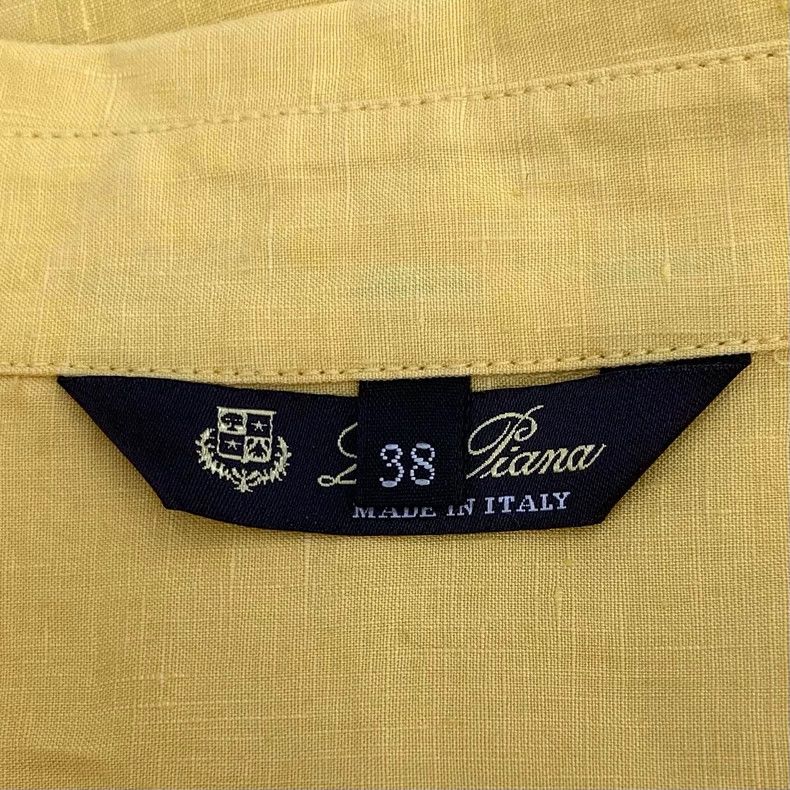 Other LORO PIANA Yellow linen collar single-breasted short-sleev Size S / US 4 / IT 40 - 6 Thumbnail
