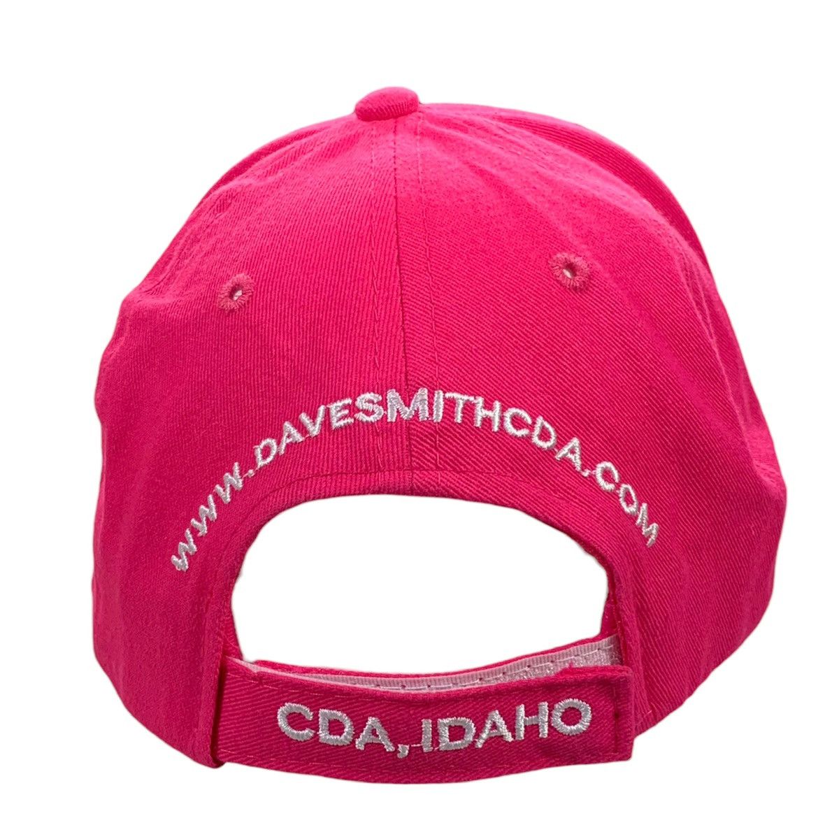Vintage VTG Dave Smith Frontier Sales Coeir D'Alene Idaho Pink Hat Size ONE SIZE - 4 Thumbnail