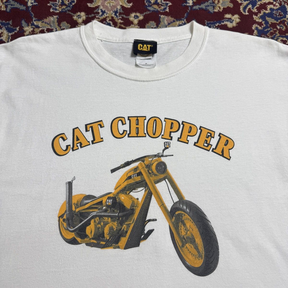 West Coast Choppers 21x29.5 Vintage Caterpillar x Orange County Choppers Y2K tee Size US M / EU 48-50 / 2 - 1 Thumbnail