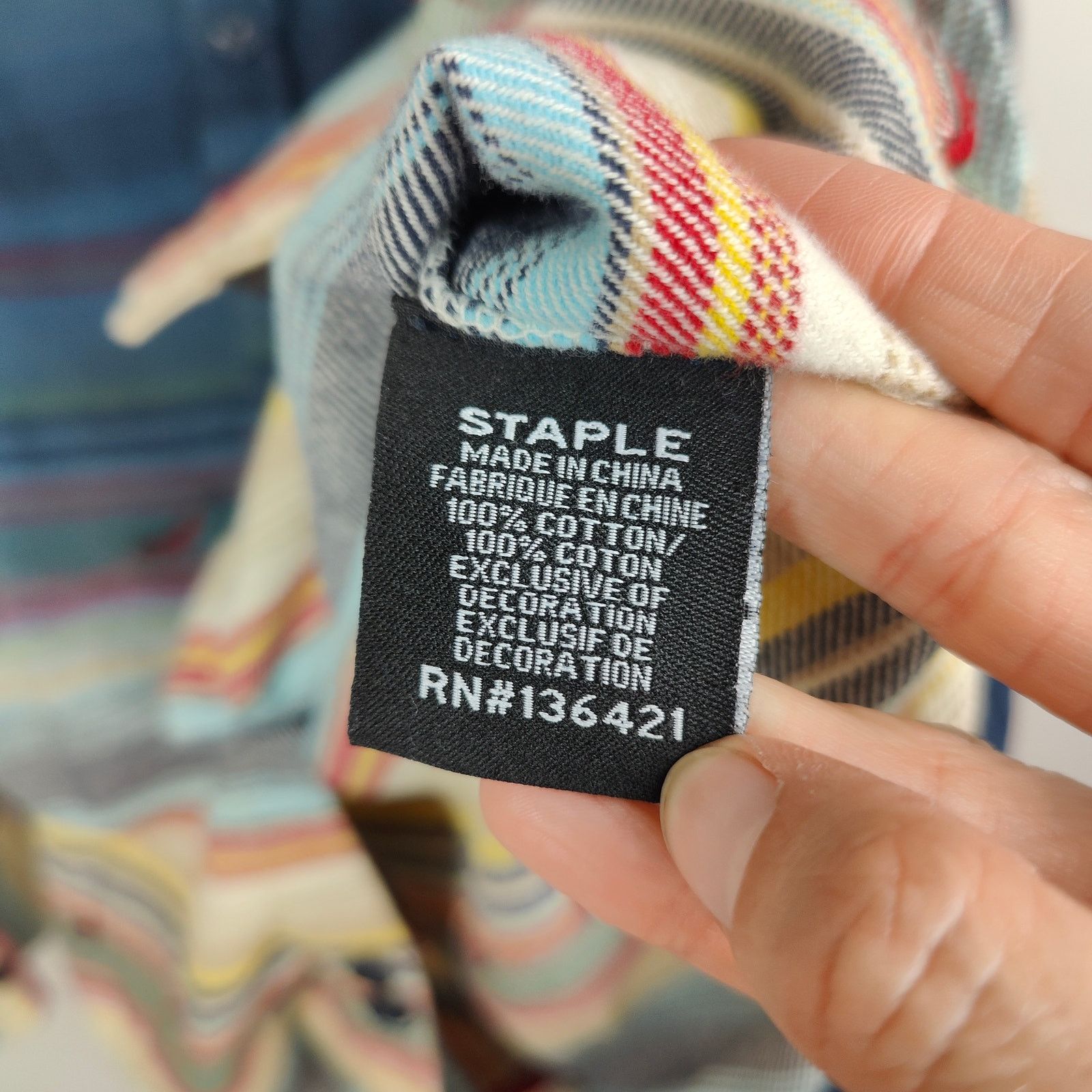 Staple Staple Andres Dip Button Up Shirt Mens Medium Pigeon Size US M / EU 48-50 / 2 - 6 Thumbnail