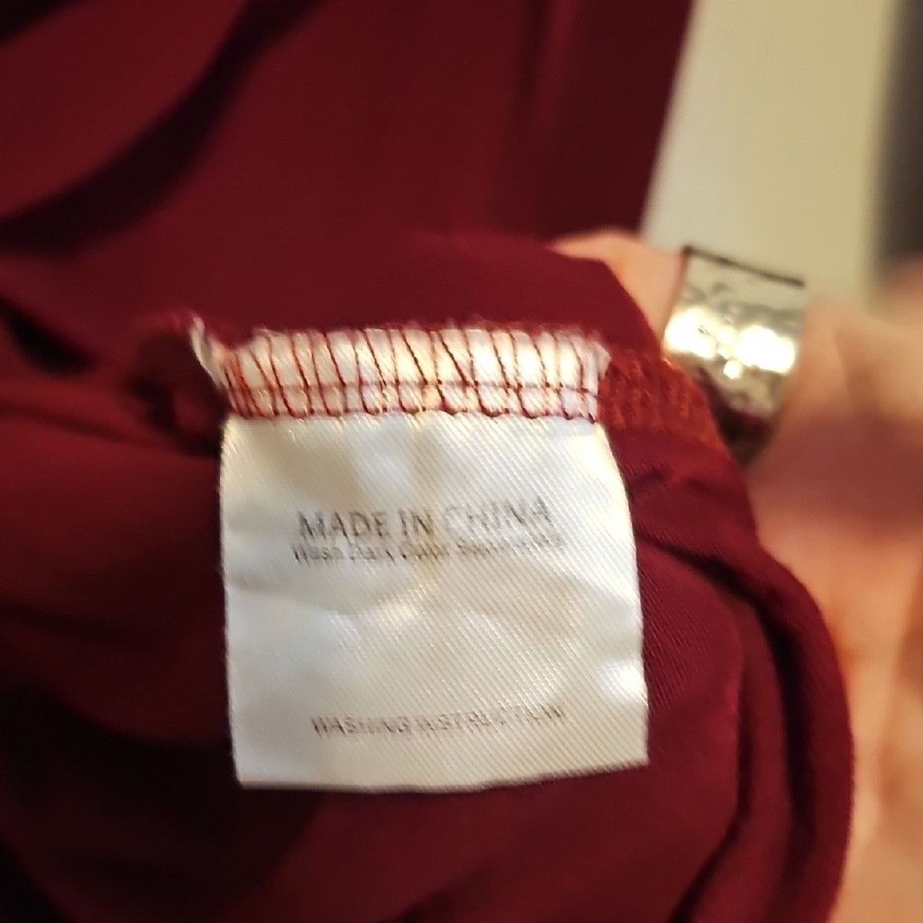 Other Women's Burgundy Long Sleeve Top Size 3XL / US 20-22 - 4 Thumbnail