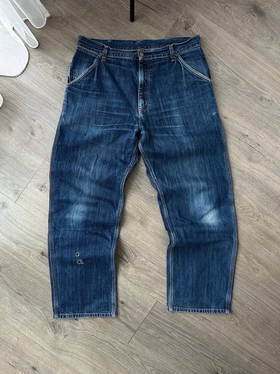 Carhartt × Carhartt Wip × Vintage Vintage Carhartt Simple Denim Distressed Faded Pants Size US 34 / EU 50 - 8 Thumbnail