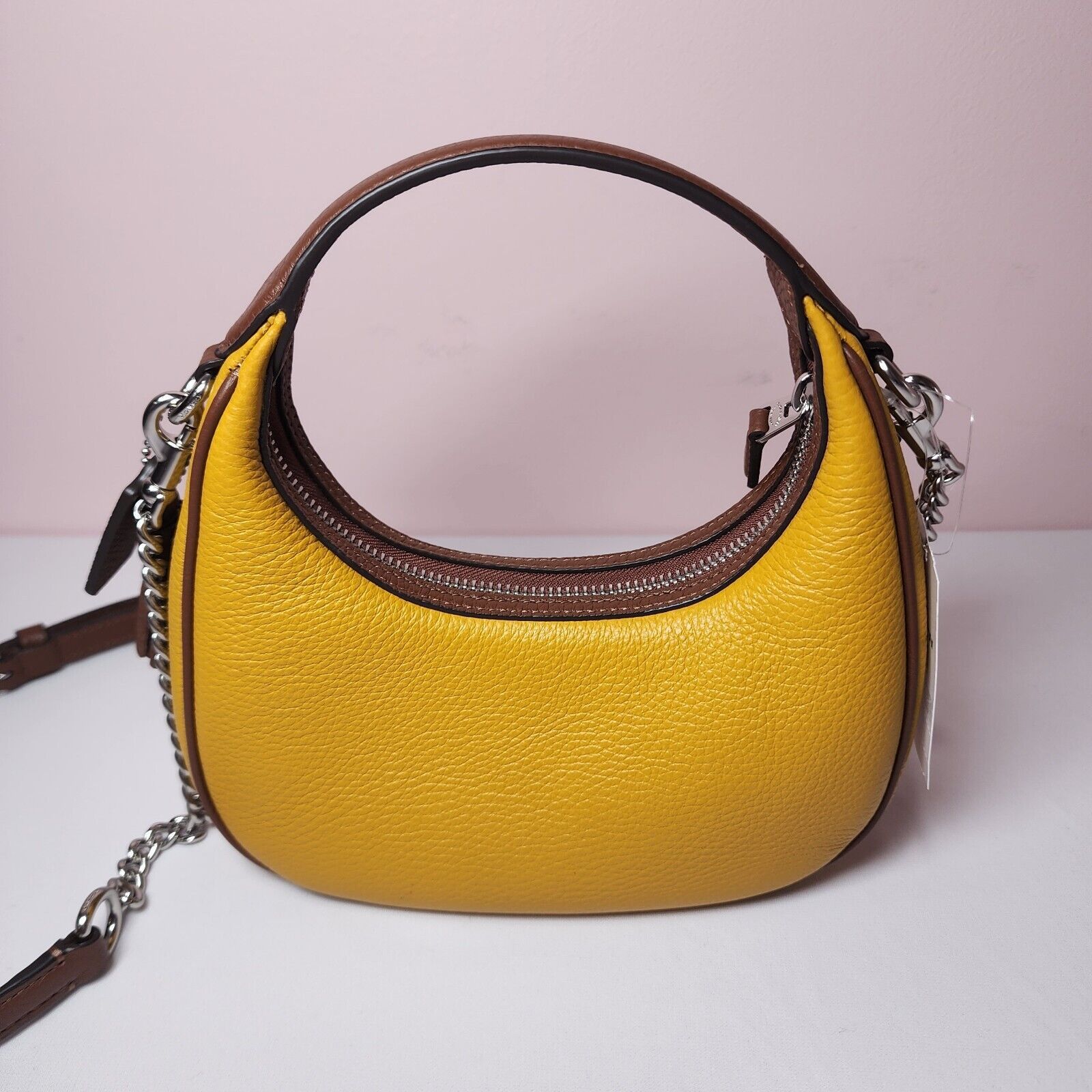 Coach NWT Coach CT884 Carmen Mini Colorblock Yellow Gold Multi Size ONE SIZE - 3 Thumbnail