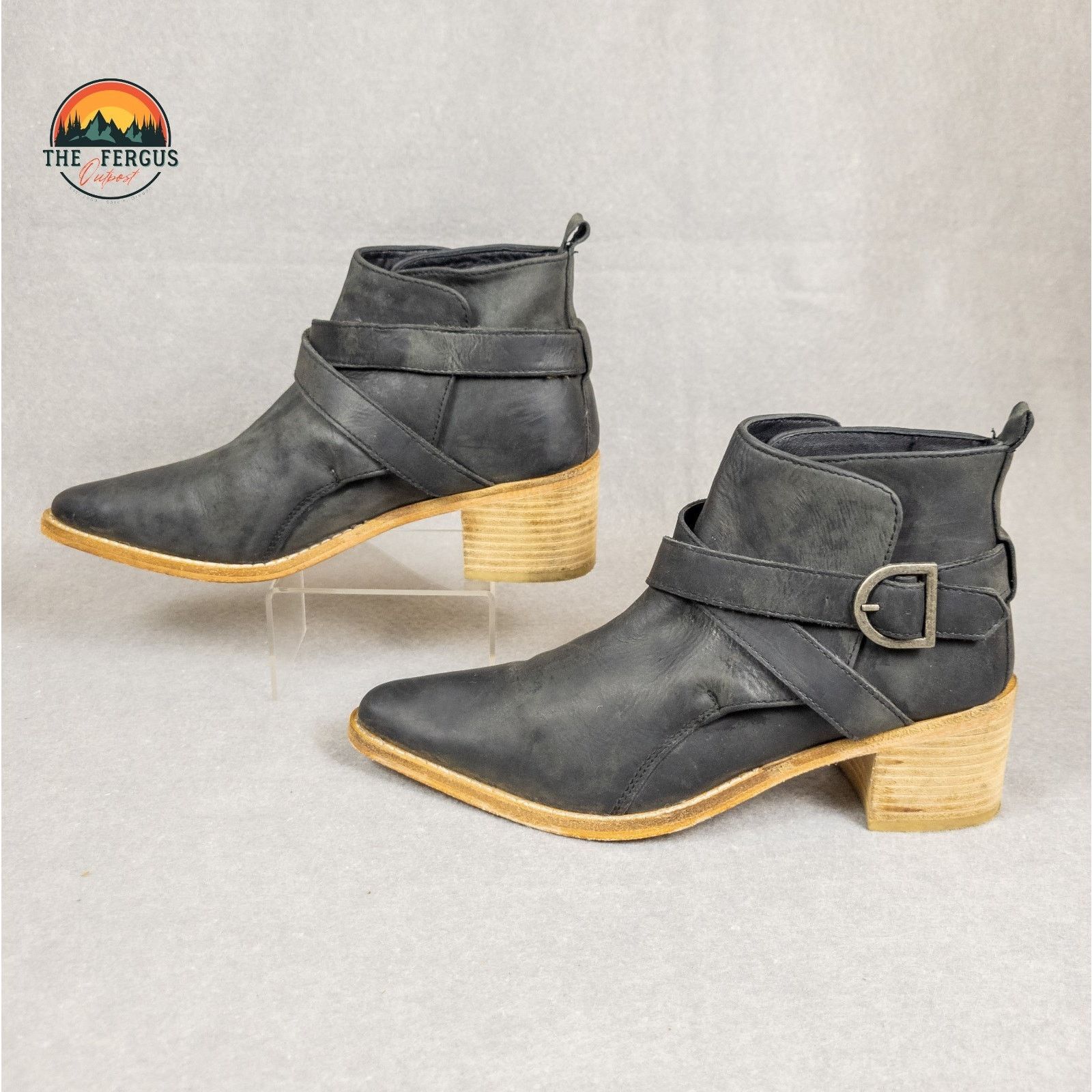 Free People Urban Western Free People 6.5 Black Boots Size US 6.5 / IT 36.5 - 3 Thumbnail