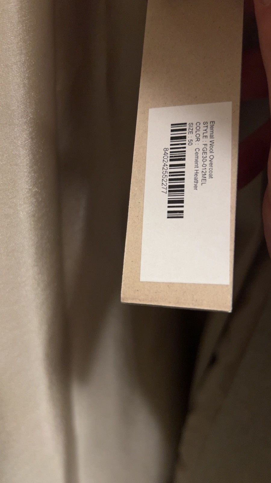 Fear of God Fear of God Eternal Overcoat in Cement Heather Size 50(40US) Size US L / EU 52-54 / 3 - 3 Thumbnail