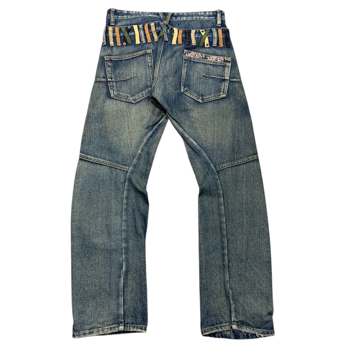 Japanese Brand LGB Style 2000’s KMK Double Waist Mudwash Jeans Size US 31 - 9 Thumbnail
