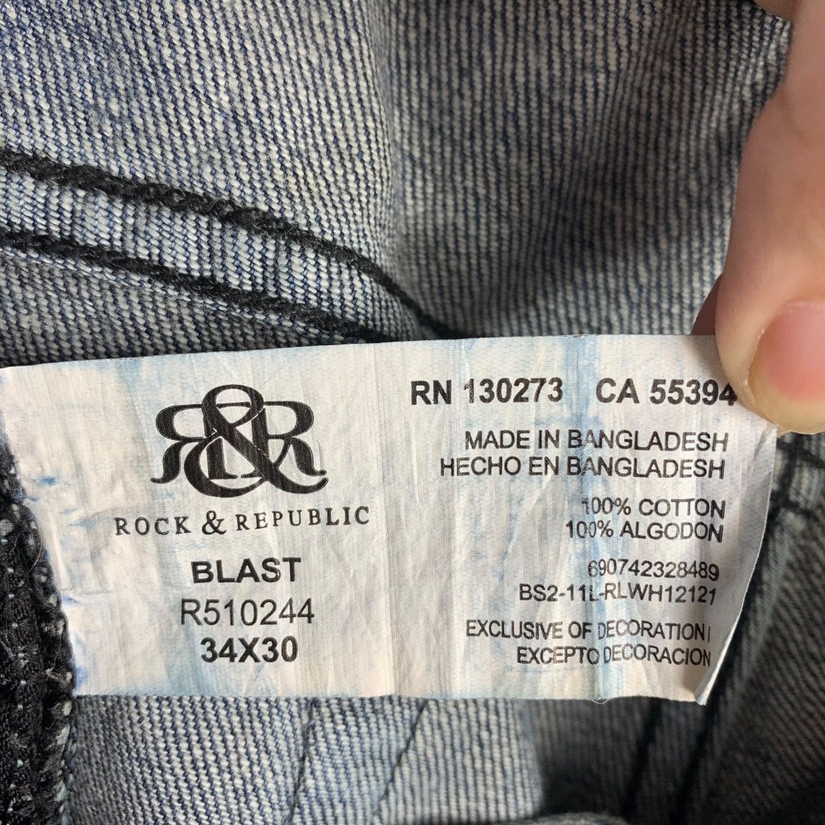 Designer × Japanese Brand ROCK & REPUBLIC Designer blue jeans Size US 35 - 22 Thumbnail