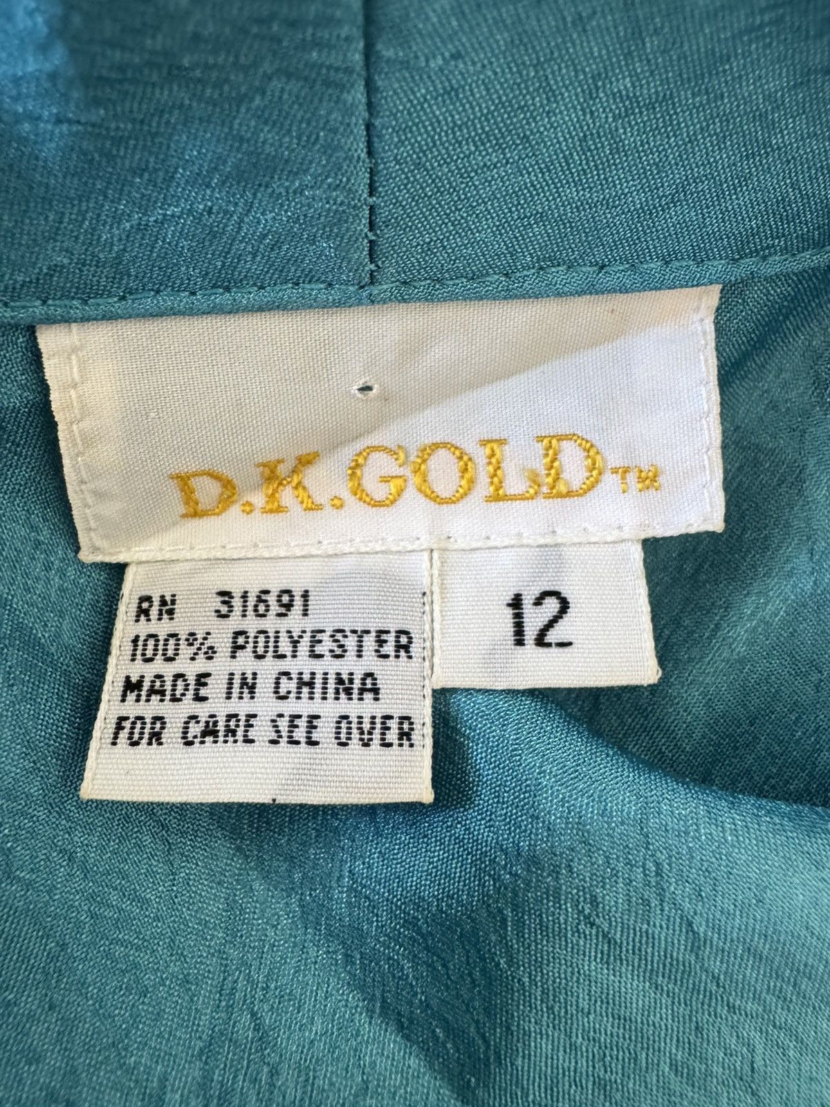 Other D.K Gold L women’s 80s vintage silky satin teal electric Size M / US 6-8 / IT 42-44 - 3 Thumbnail