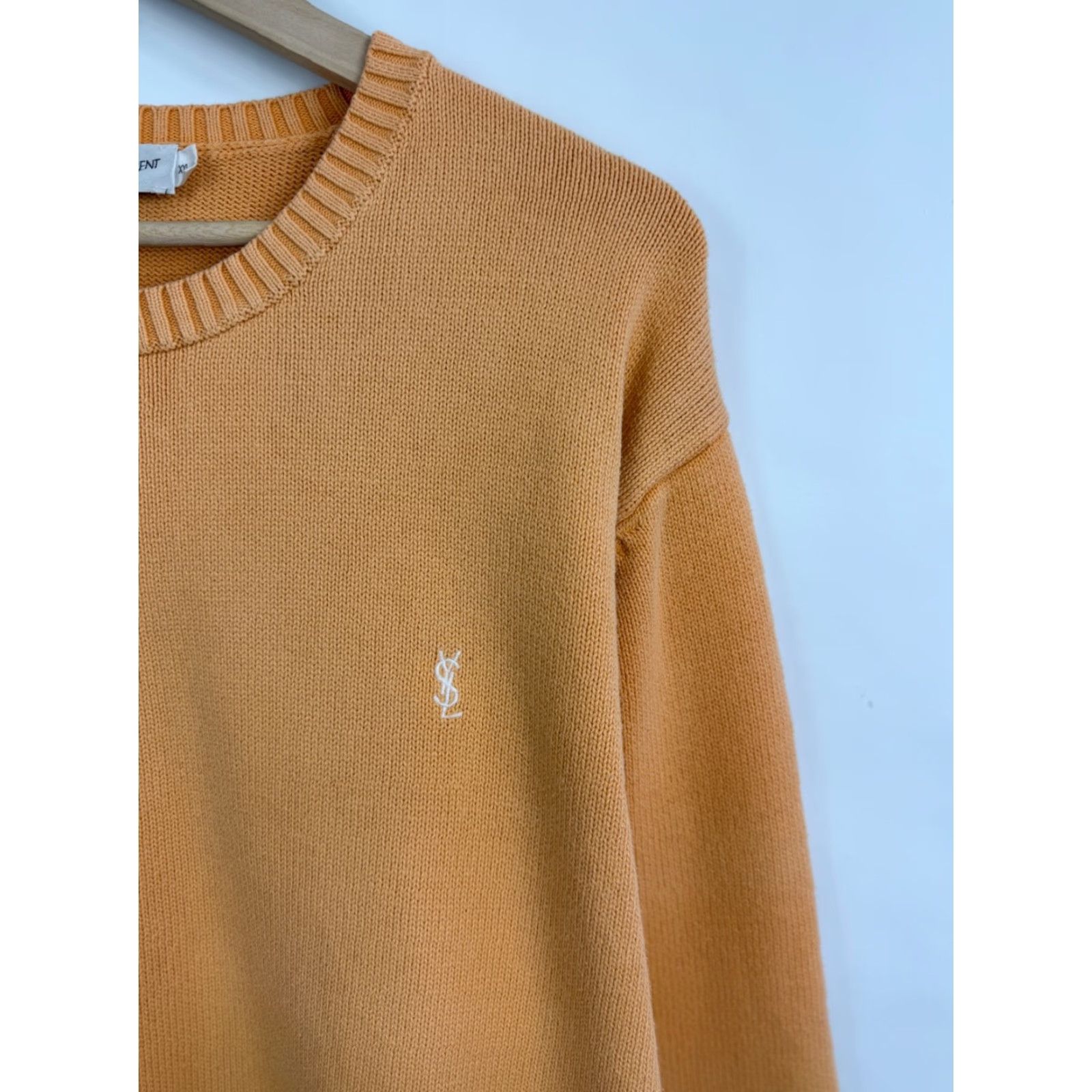 Yves Saint Laurent VINTAGE 90s YSL Yves Saint Laurent Sweater Pullover Men XXL Orange Size US XXL / EU 58 / 5 - 4 Thumbnail