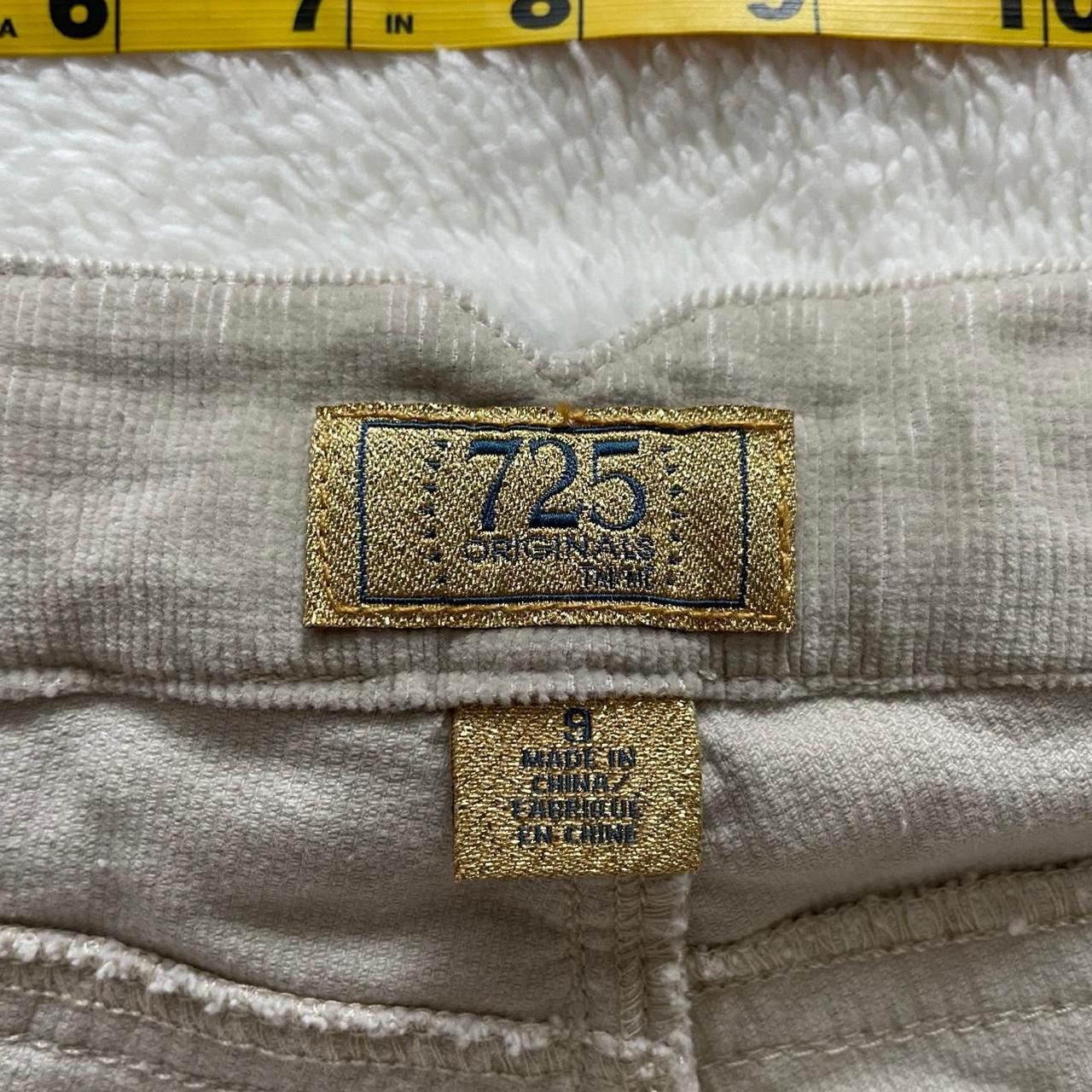 Vintage Y2K 725 Originals Tan Corduroy Flare Pants Size 33" - 3 Thumbnail