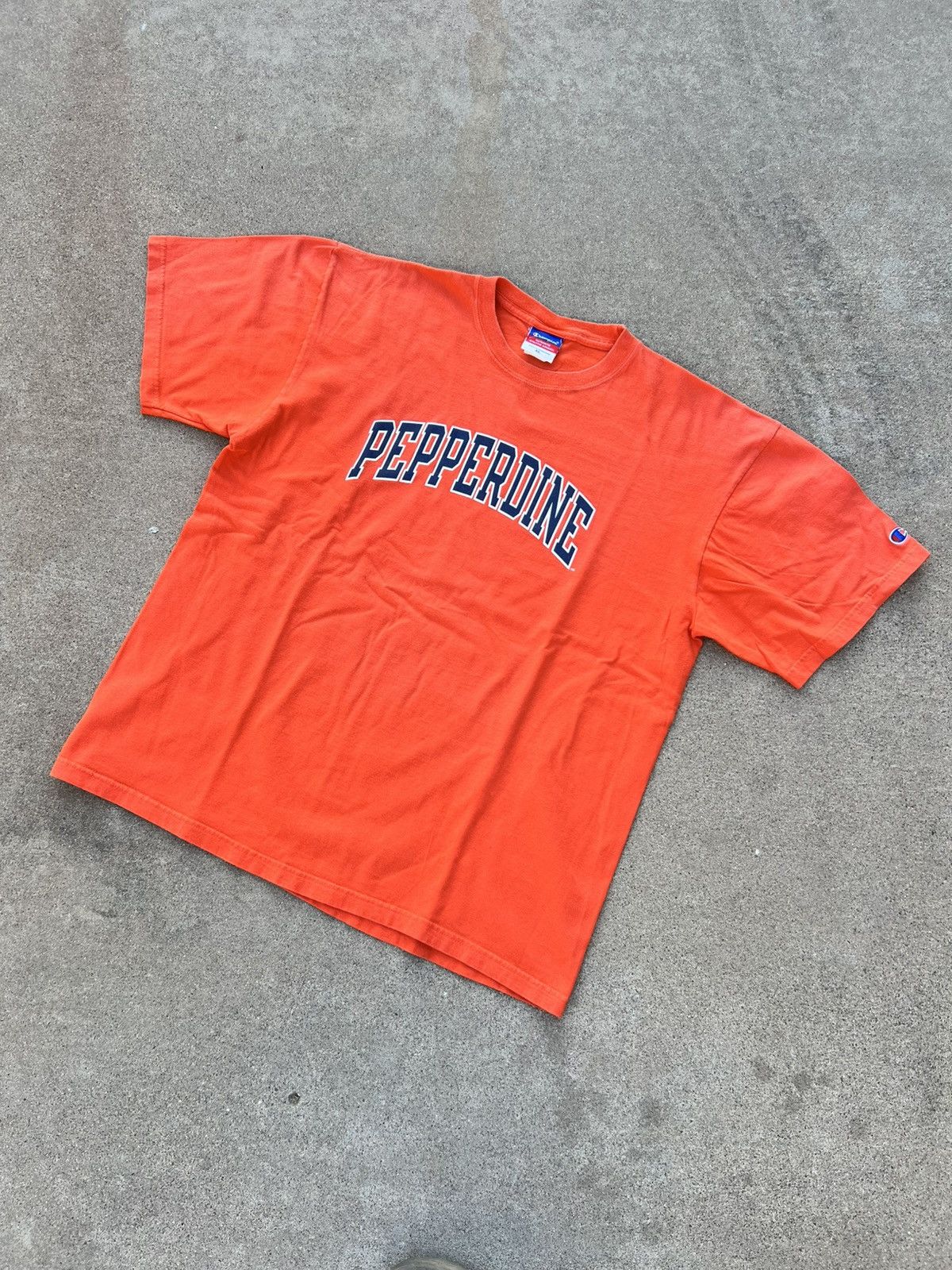 Champion × Vintage Orange Pepperdine t shirt Size US XL / EU 56 / 4 - 1 Thumbnail