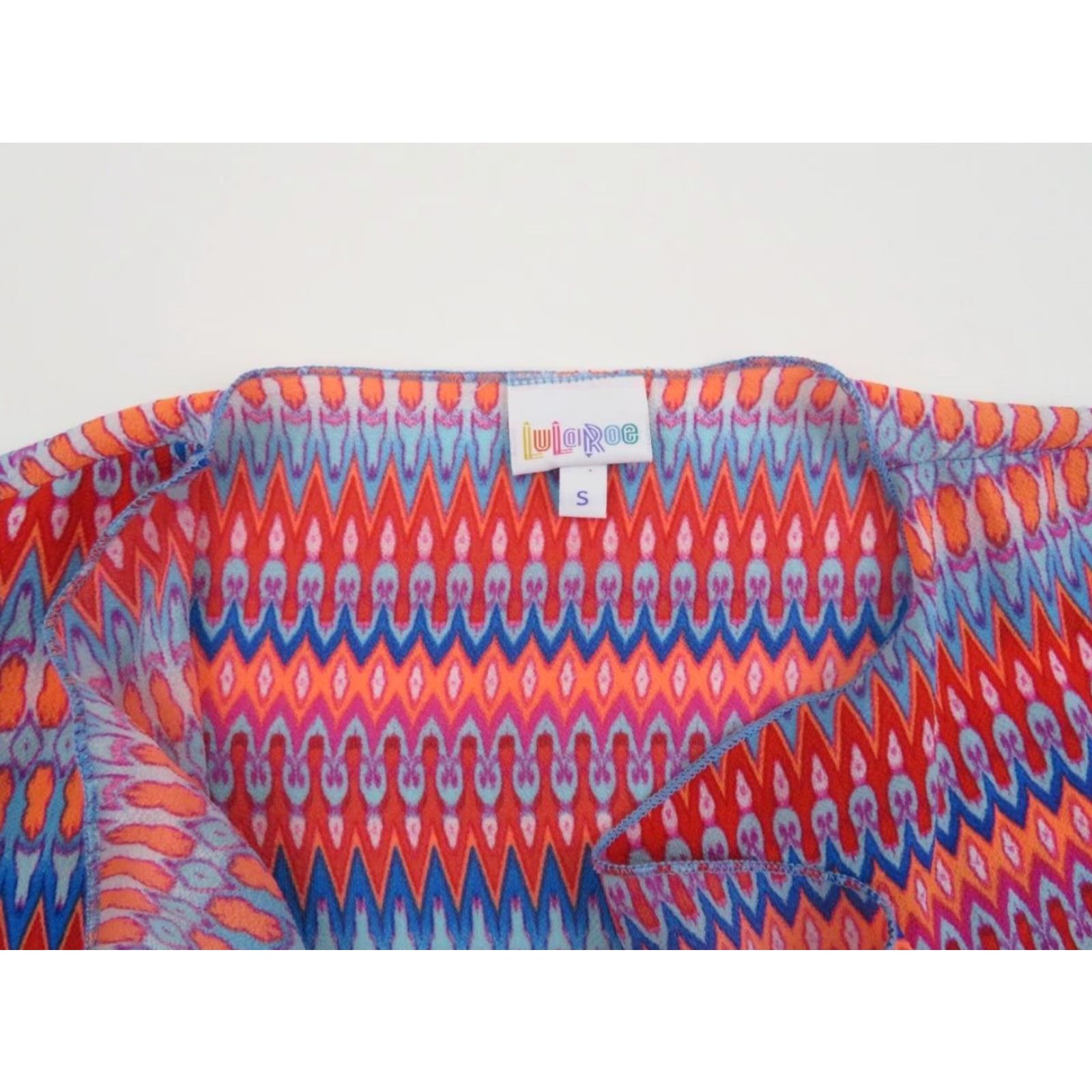 Vintage VINTAGE LuLaRoe Monroe Kimono Cardigan S Boho Fringe Sheer Striped Shawl Festival Pink Shirt Womens XS? Size S / US 4 / IT 40 - 4 Thumbnail
