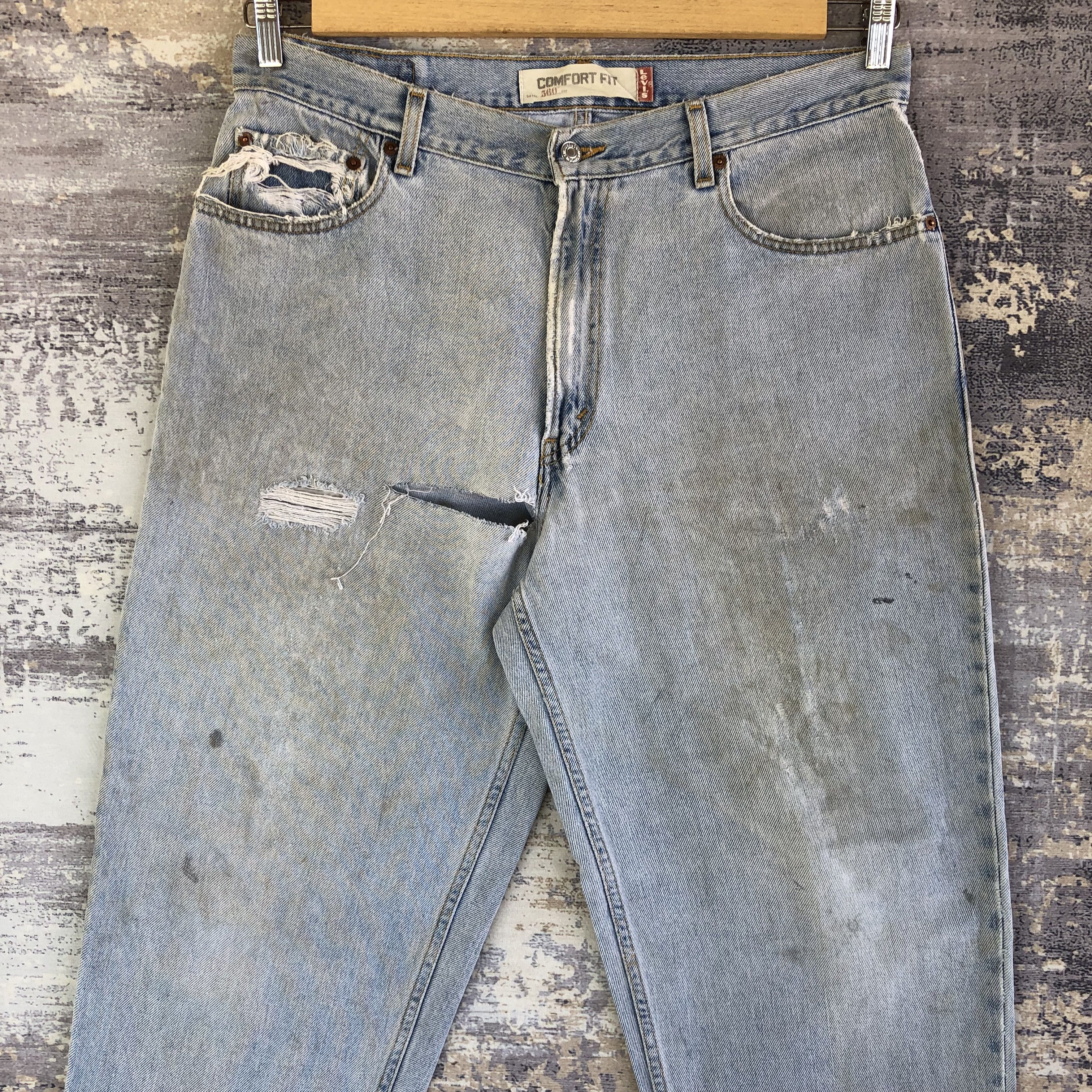 Levi's Vintage Levis 560 Dirty Faded Jeans Levis Distressed Denim Size US 34 / EU 50 - 3 Thumbnail